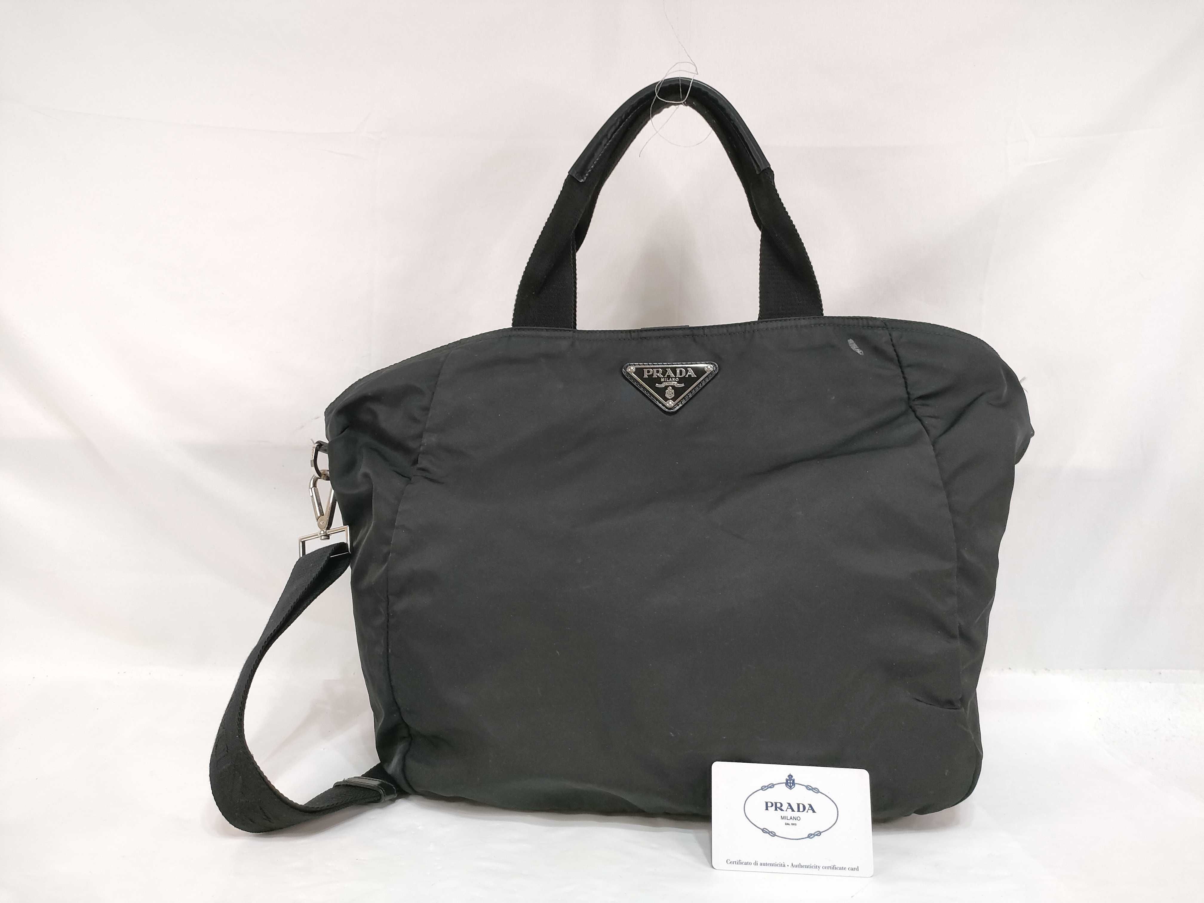 Nylon Prada Triangle Logo Testote Nylon Bag 2-Way Shoulder Bag