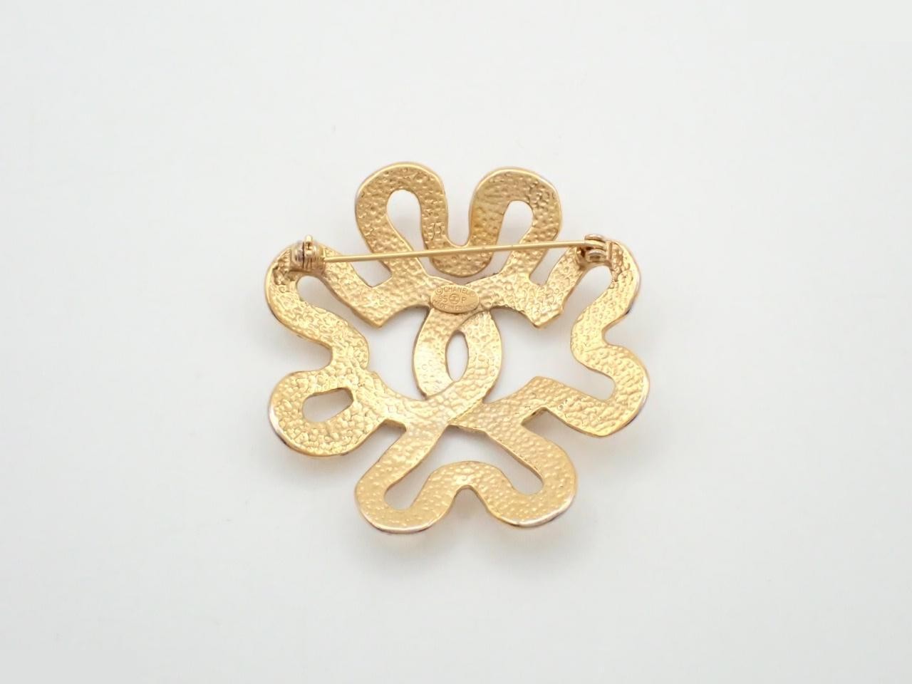 Coco Mark Gold Brooch — view 2