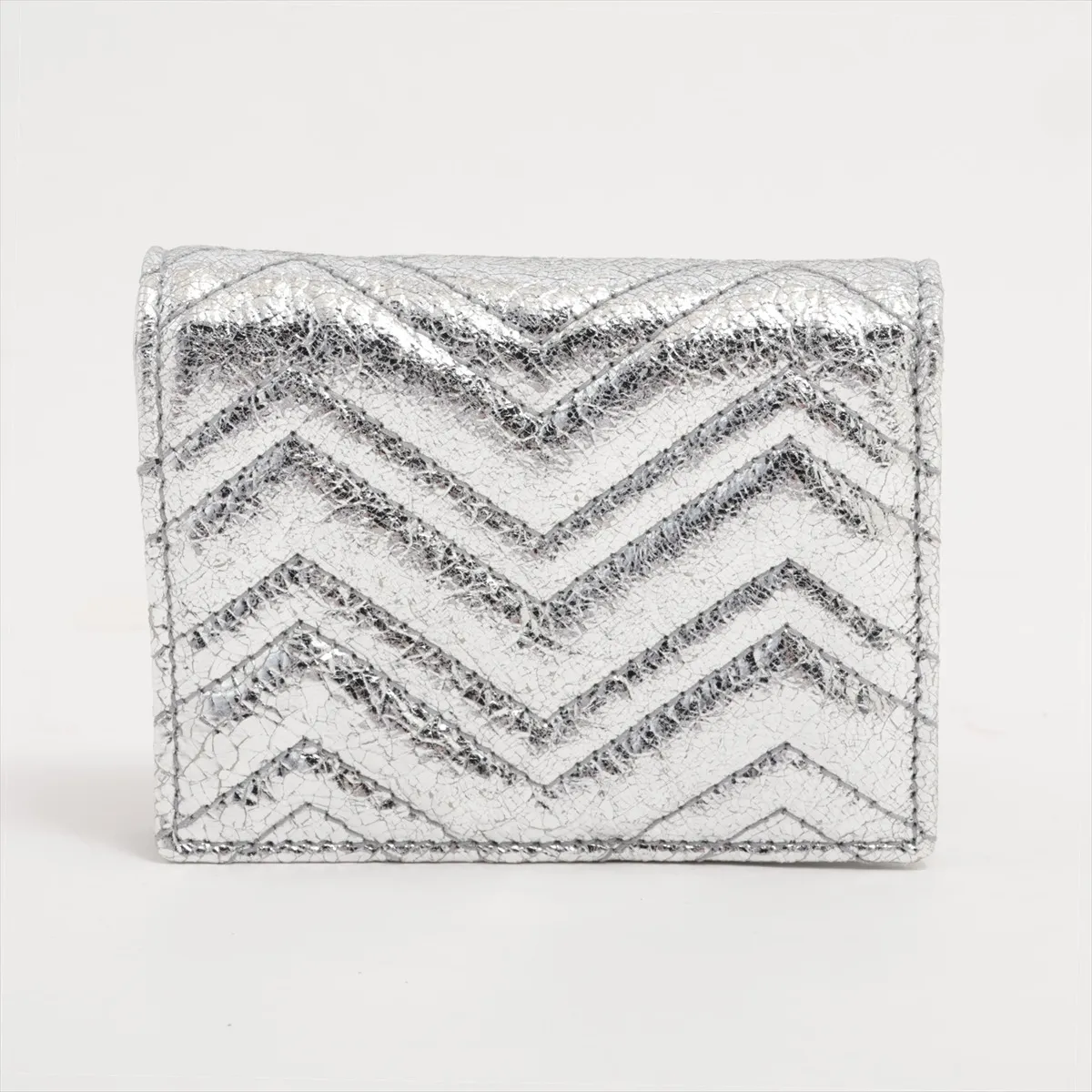 Double G 466492 PVC x Leather Compact Wallet Silver — view 2