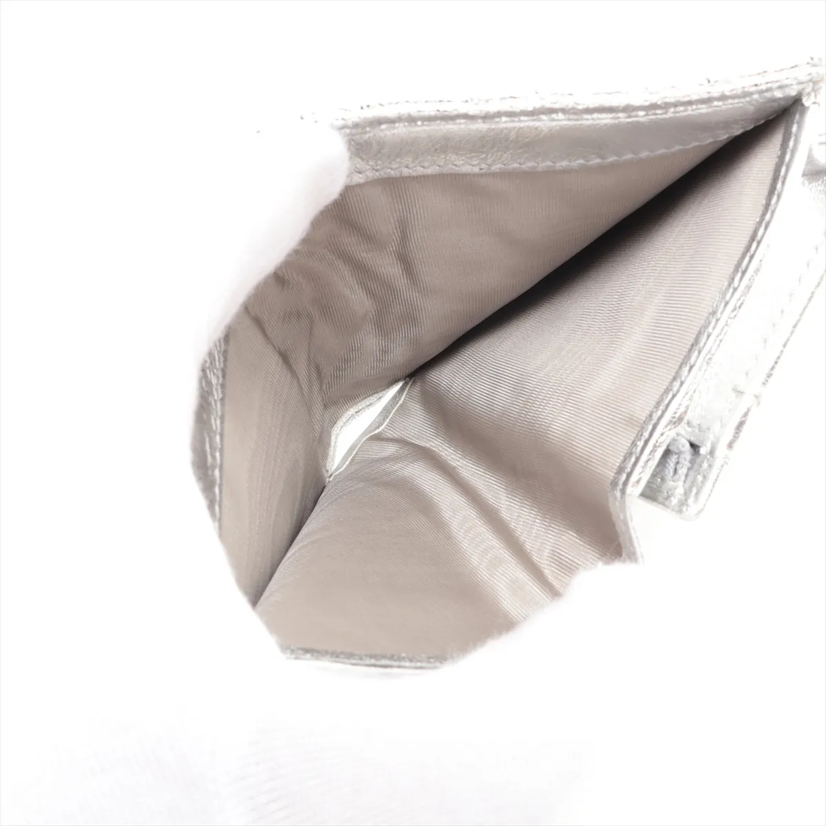 Double G 466492 PVC x Leather Compact Wallet Silver — view 4