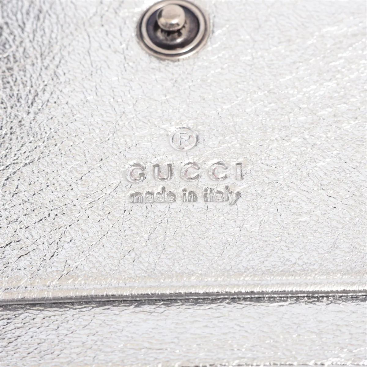 Double G 466492 PVC x Leather Compact Wallet Silver — view 6