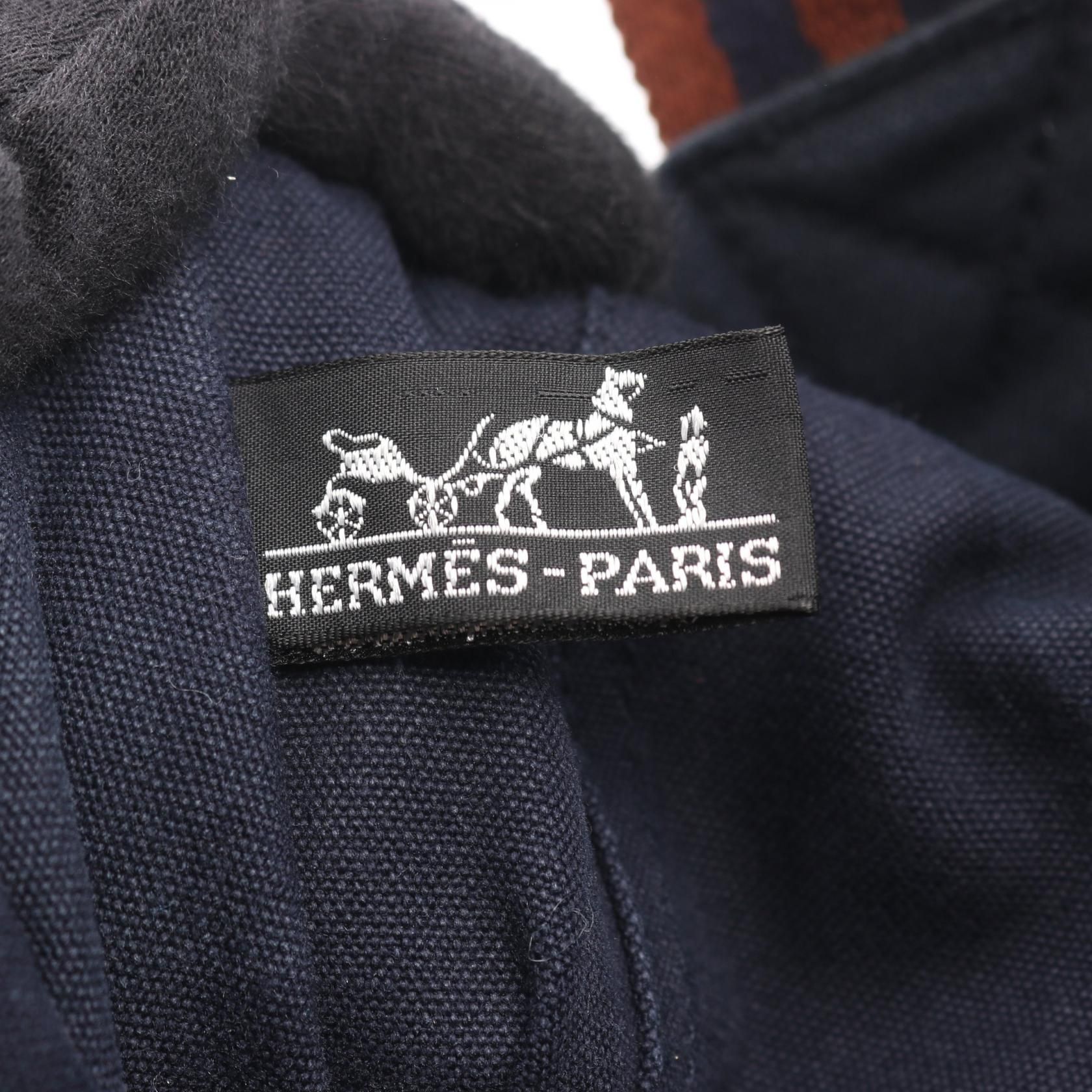 Fourre-tout Mm Tote Bag Navy Brown Canvas — view 4