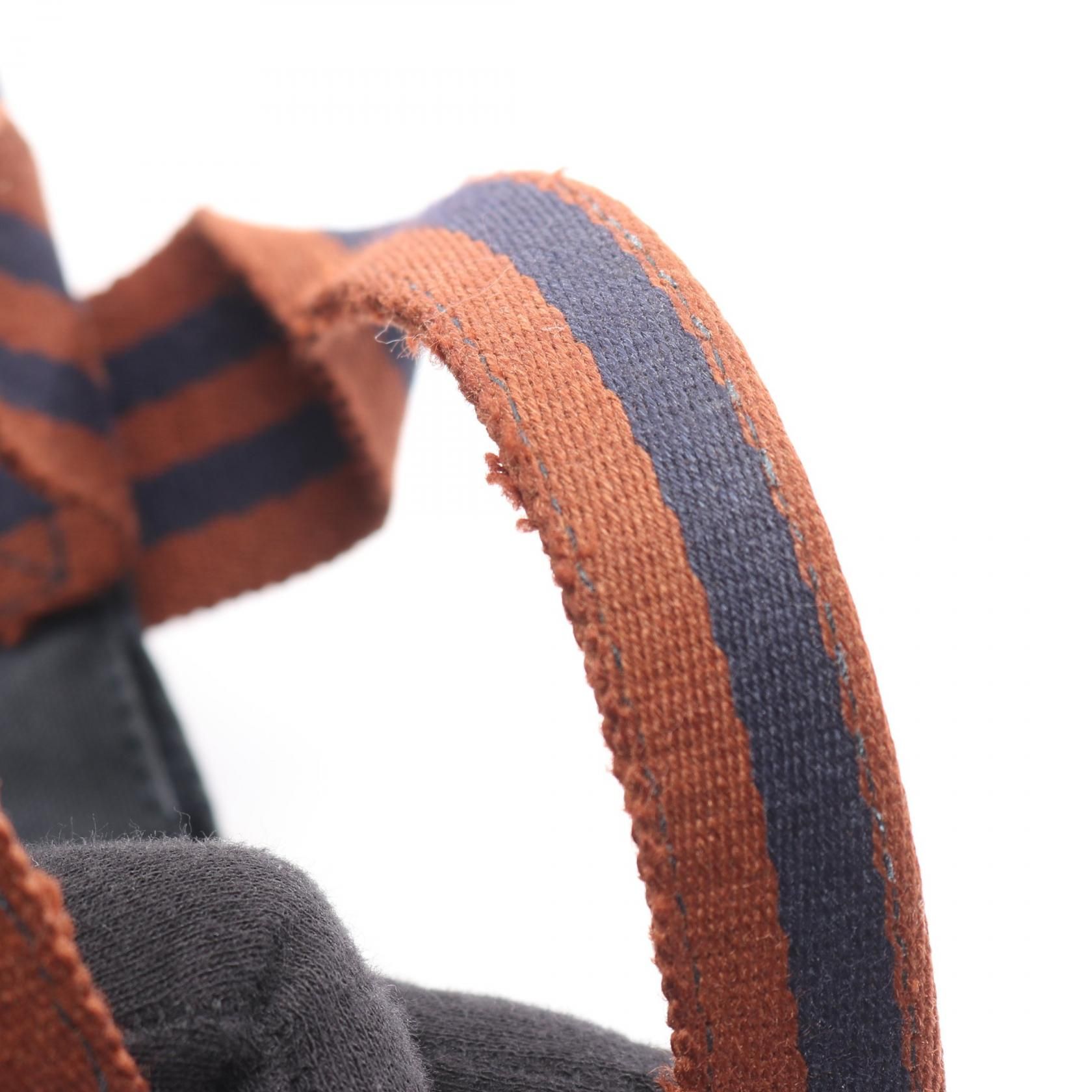 Fourre-tout Mm Tote Bag Navy Brown Canvas — view 6