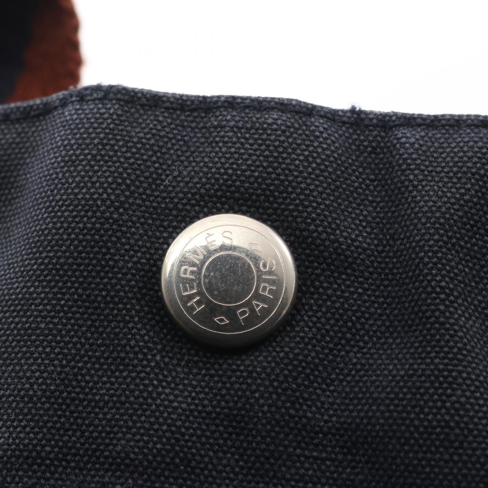 Fourre-tout Mm Tote Bag Navy Brown Canvas — view 9