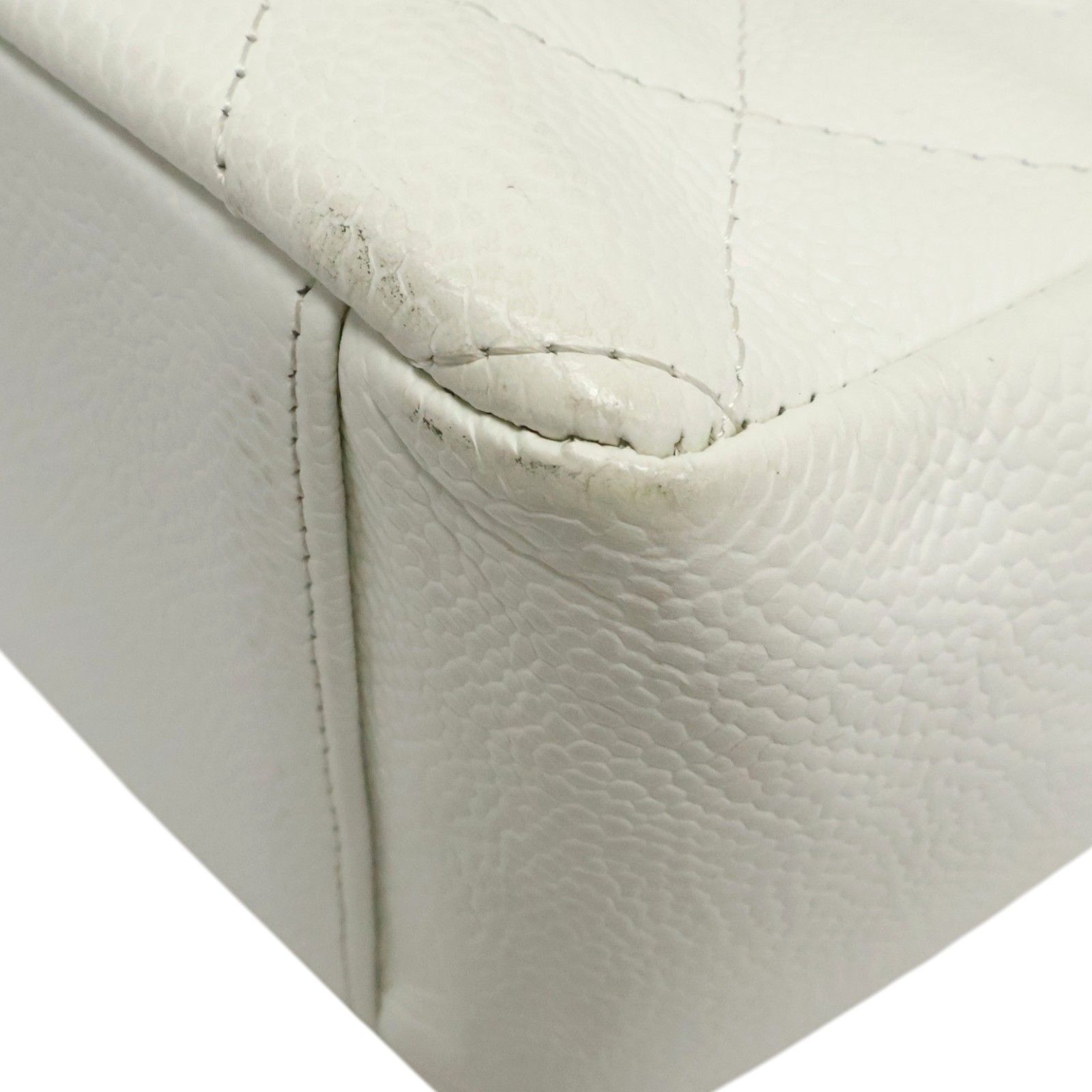 White Cavair Petite Shopping Tote w/SHW — view 11
