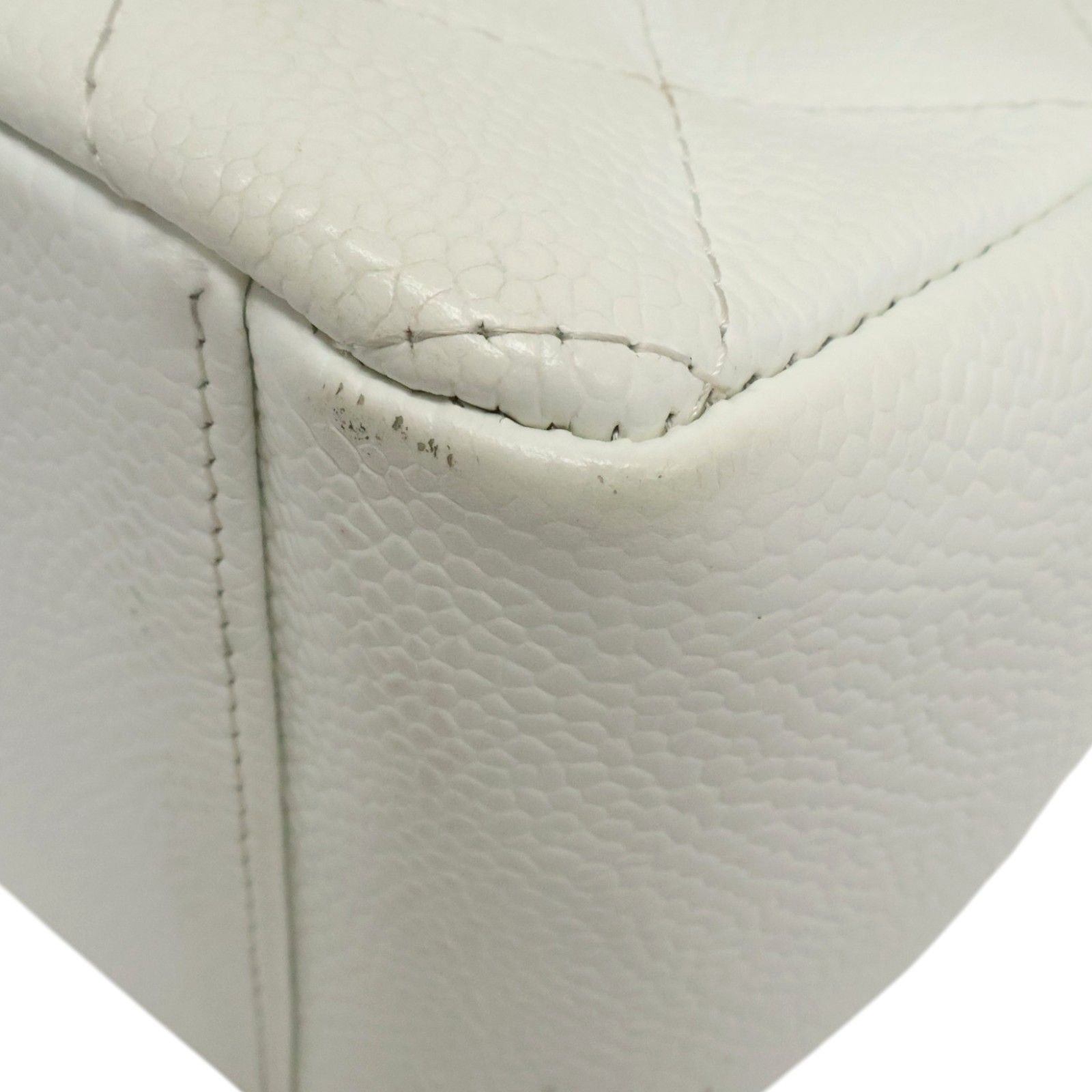 White Cavair Petite Shopping Tote w/SHW — view 13