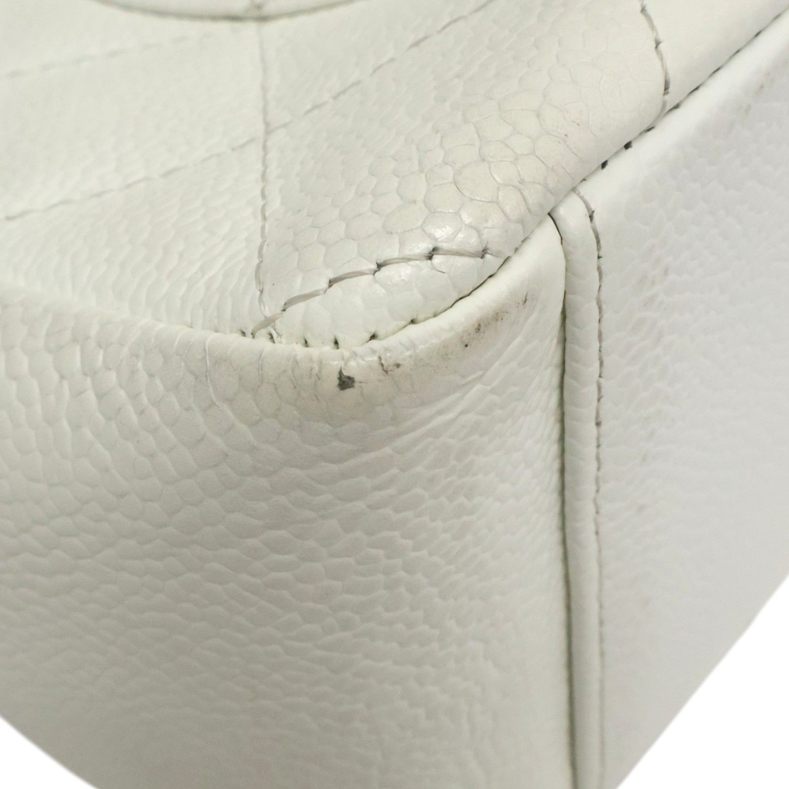 White Cavair Petite Shopping Tote w/SHW — view 14
