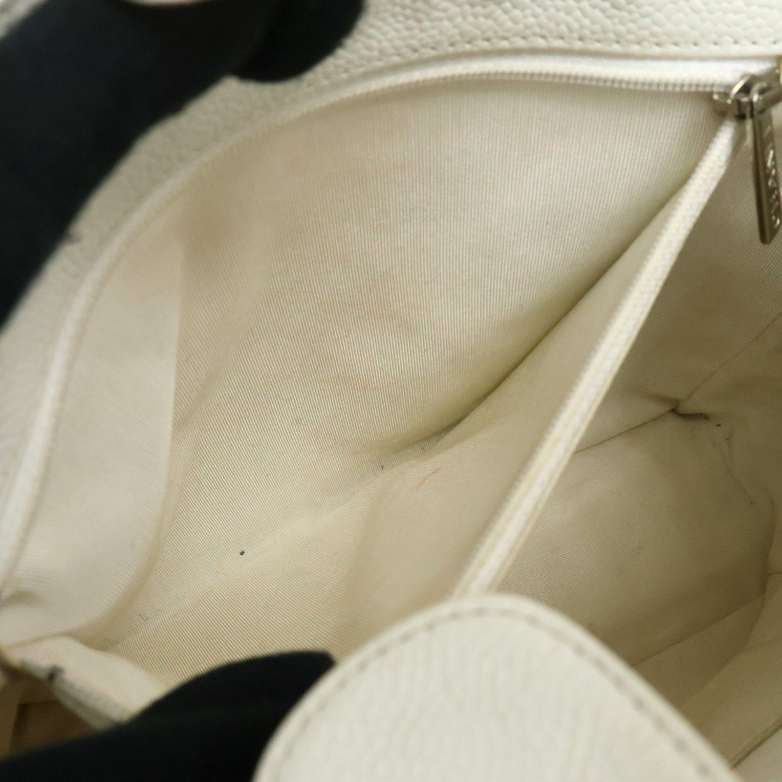 White Cavair Petite Shopping Tote w/SHW — view 5
