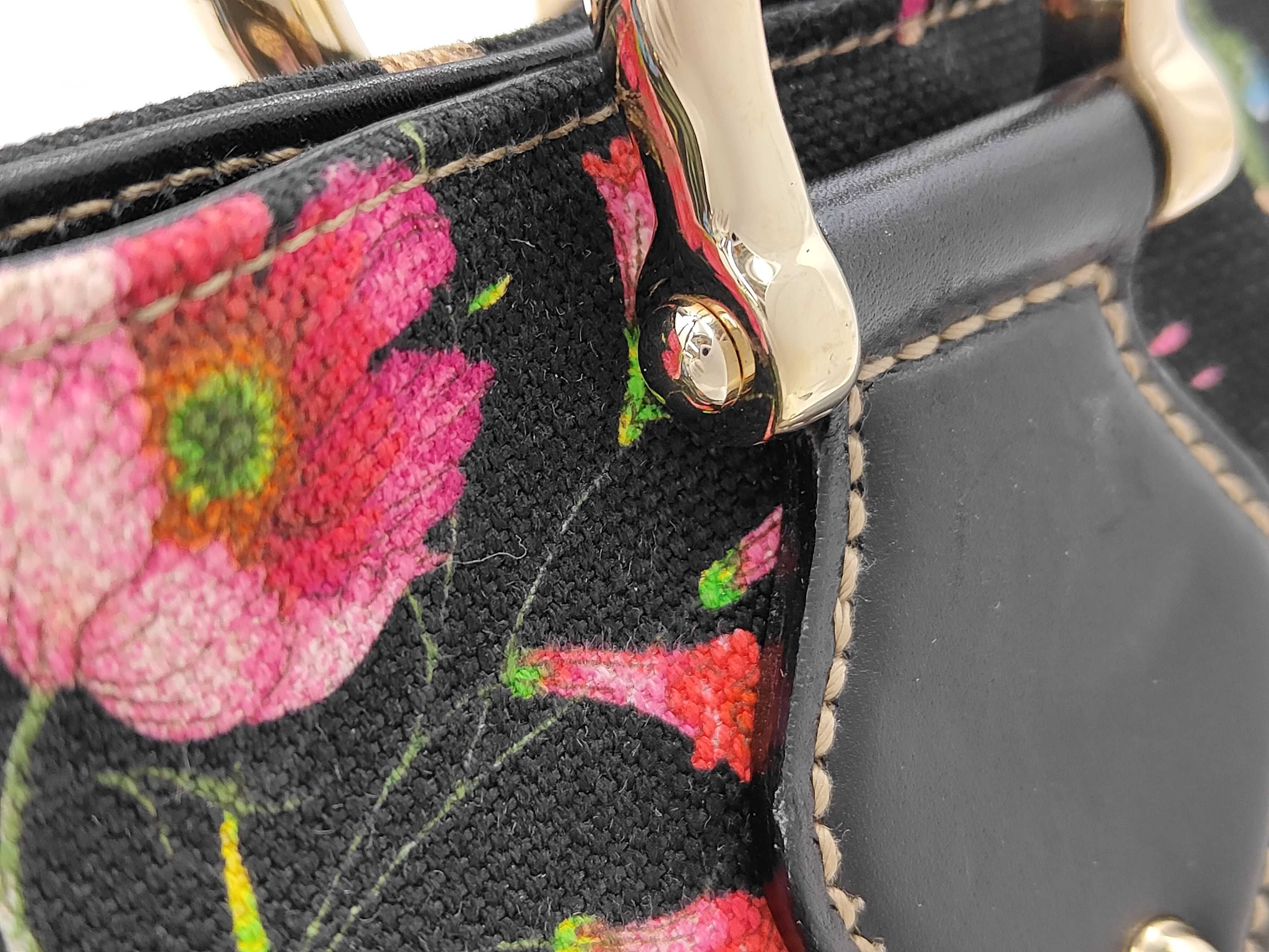 Flora Tote Bag, Canvas, Black, 153024 Tote Bag — view 3