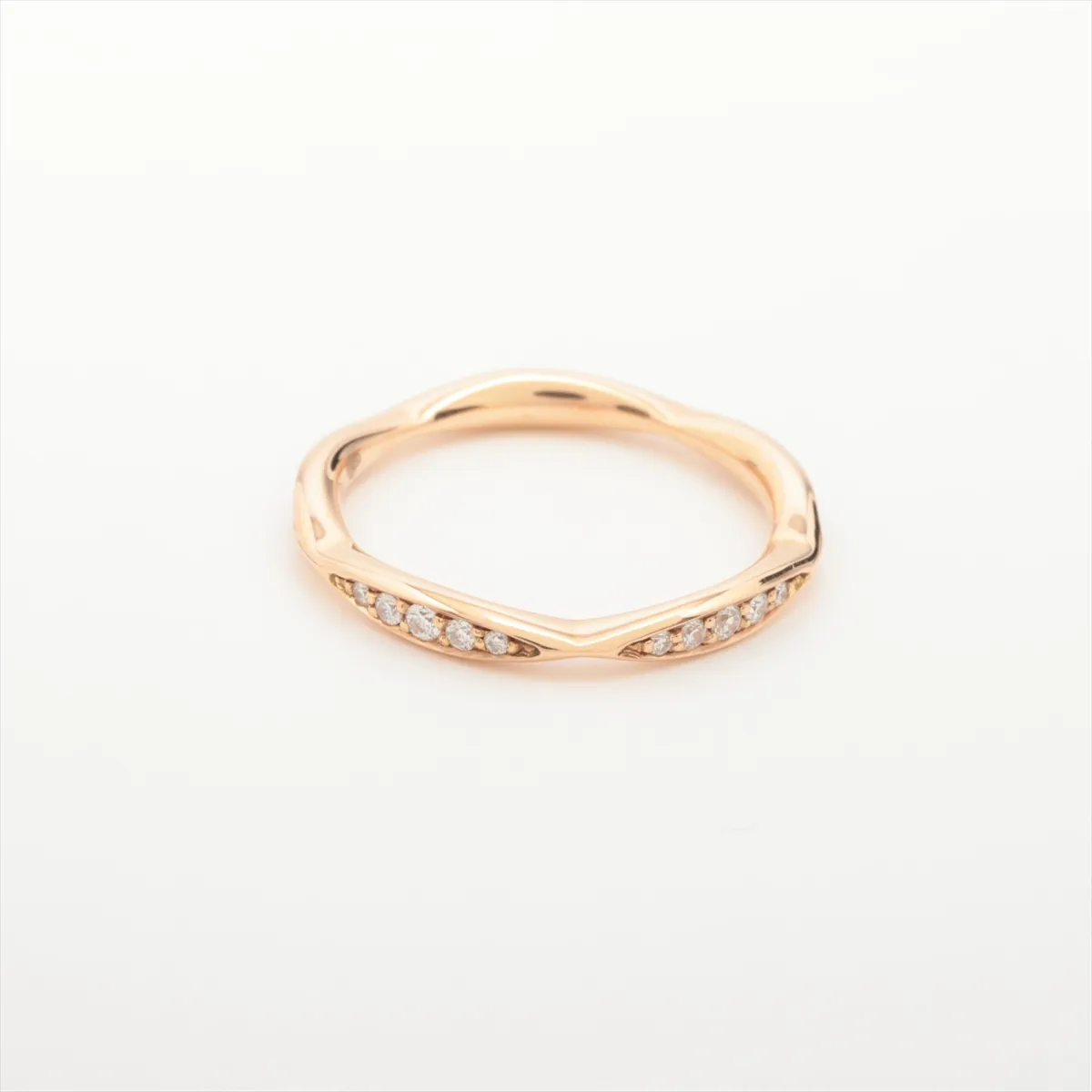 Camellia Full Eternity Diamond Ring, 750 (PG), 1.9g, Size 49, EO4619 — view 2