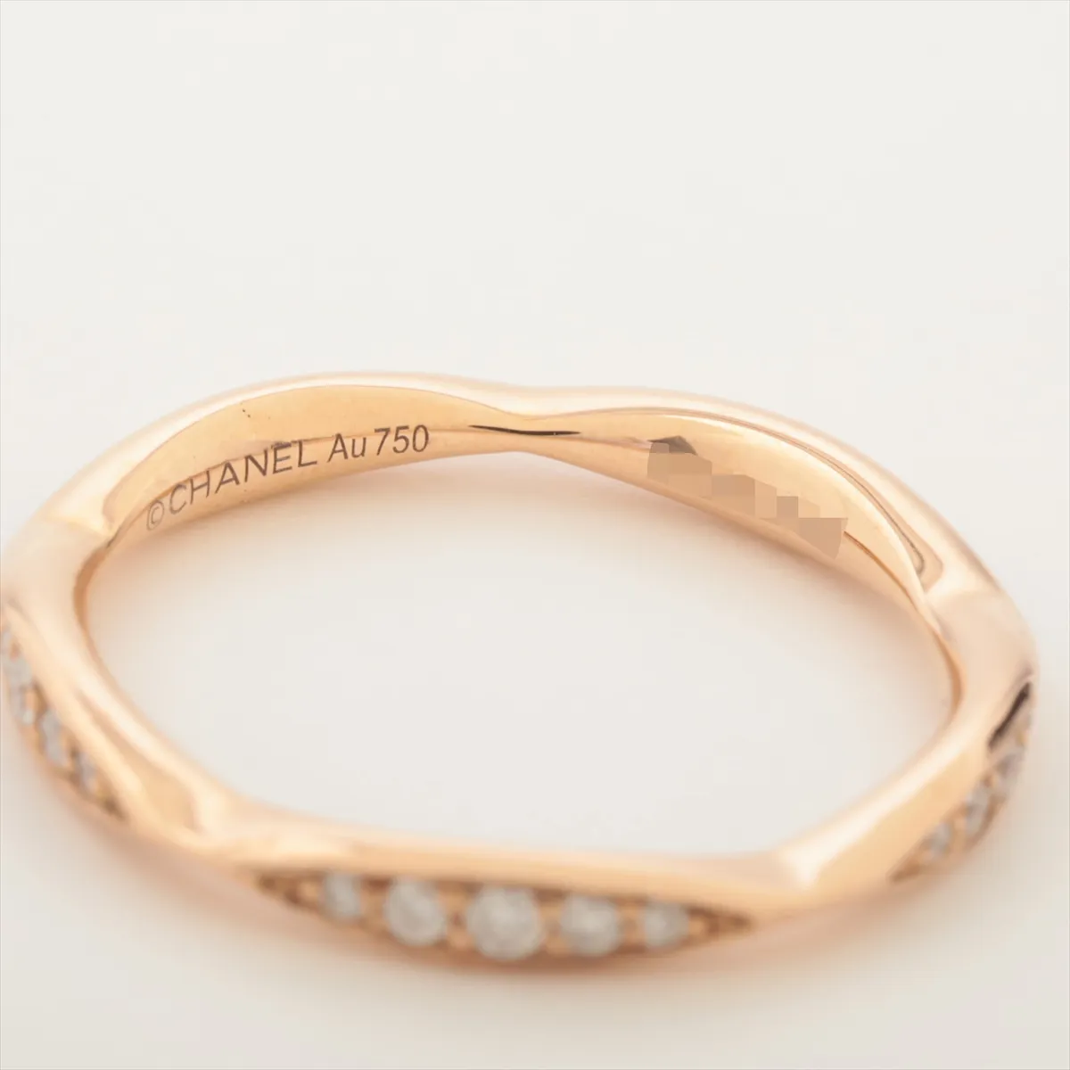 Camellia Full Eternity Diamond Ring, 750 (PG), 1.9g, Size 49, EO4619 — view 3