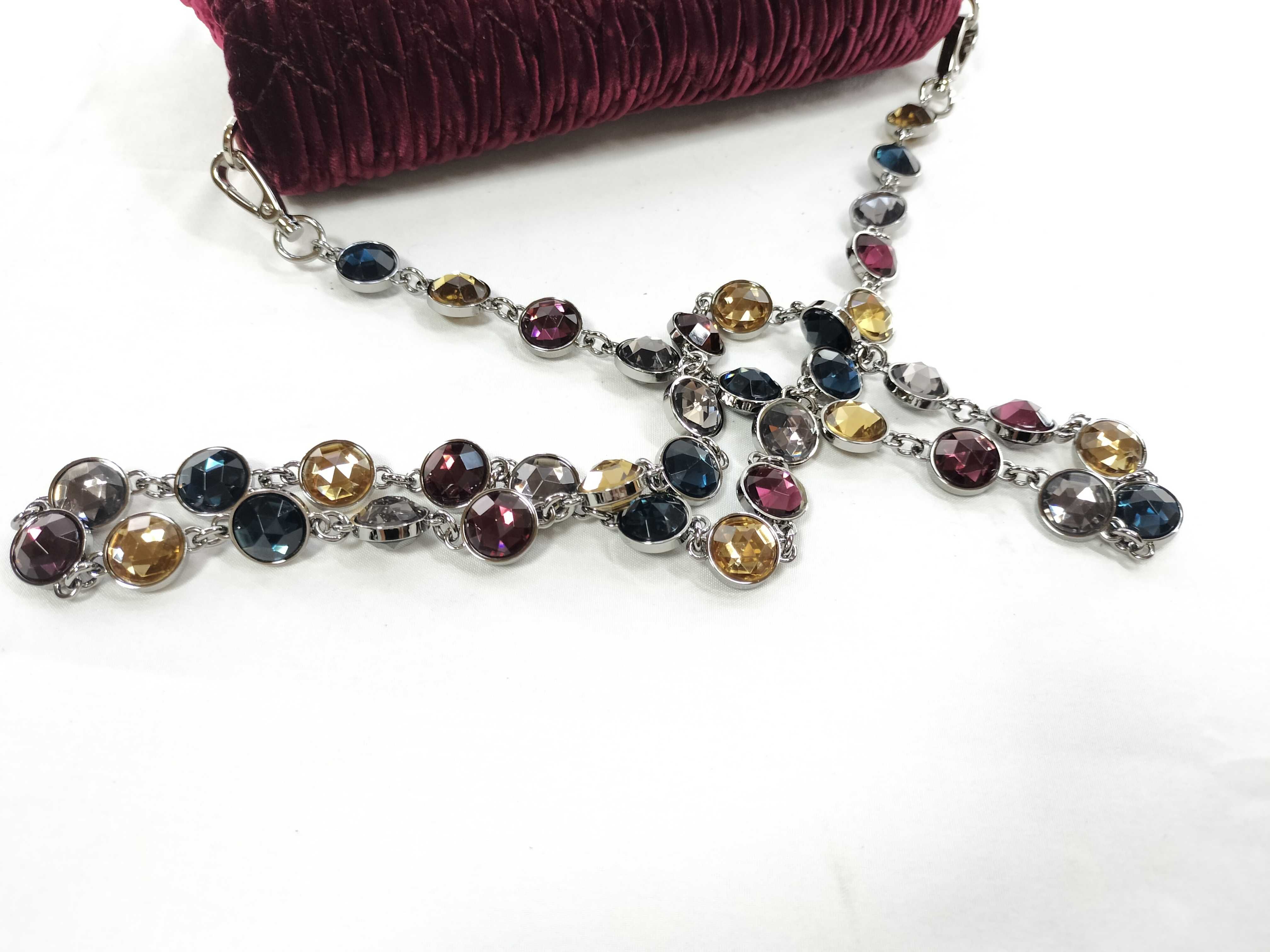 velour chain shoulder bag — view 3