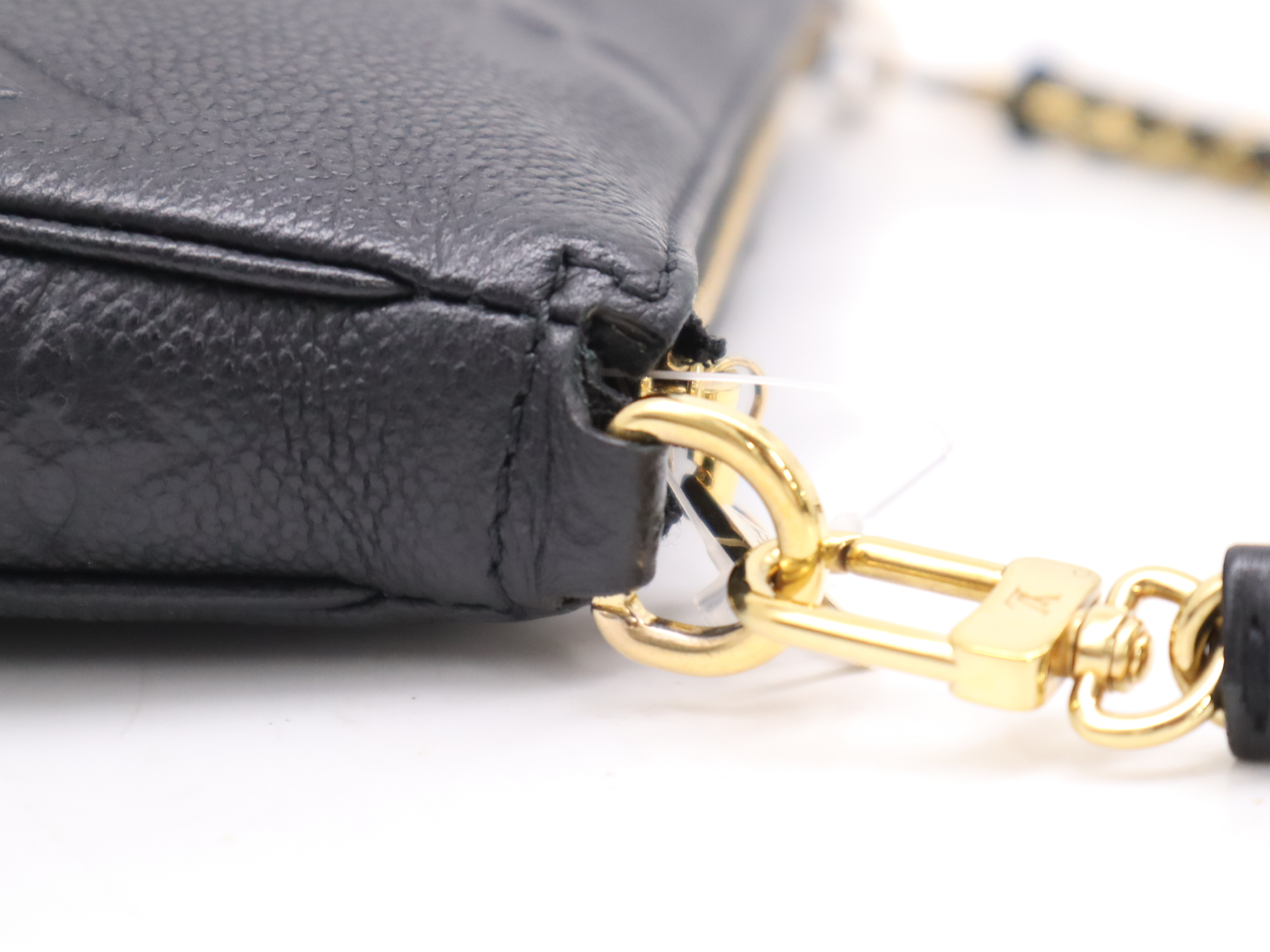 M80399 Monogram Empreint Multi Pochette Accessories Noir Shoulder Bag with Shoulder Strap and Storage Bag — view 6