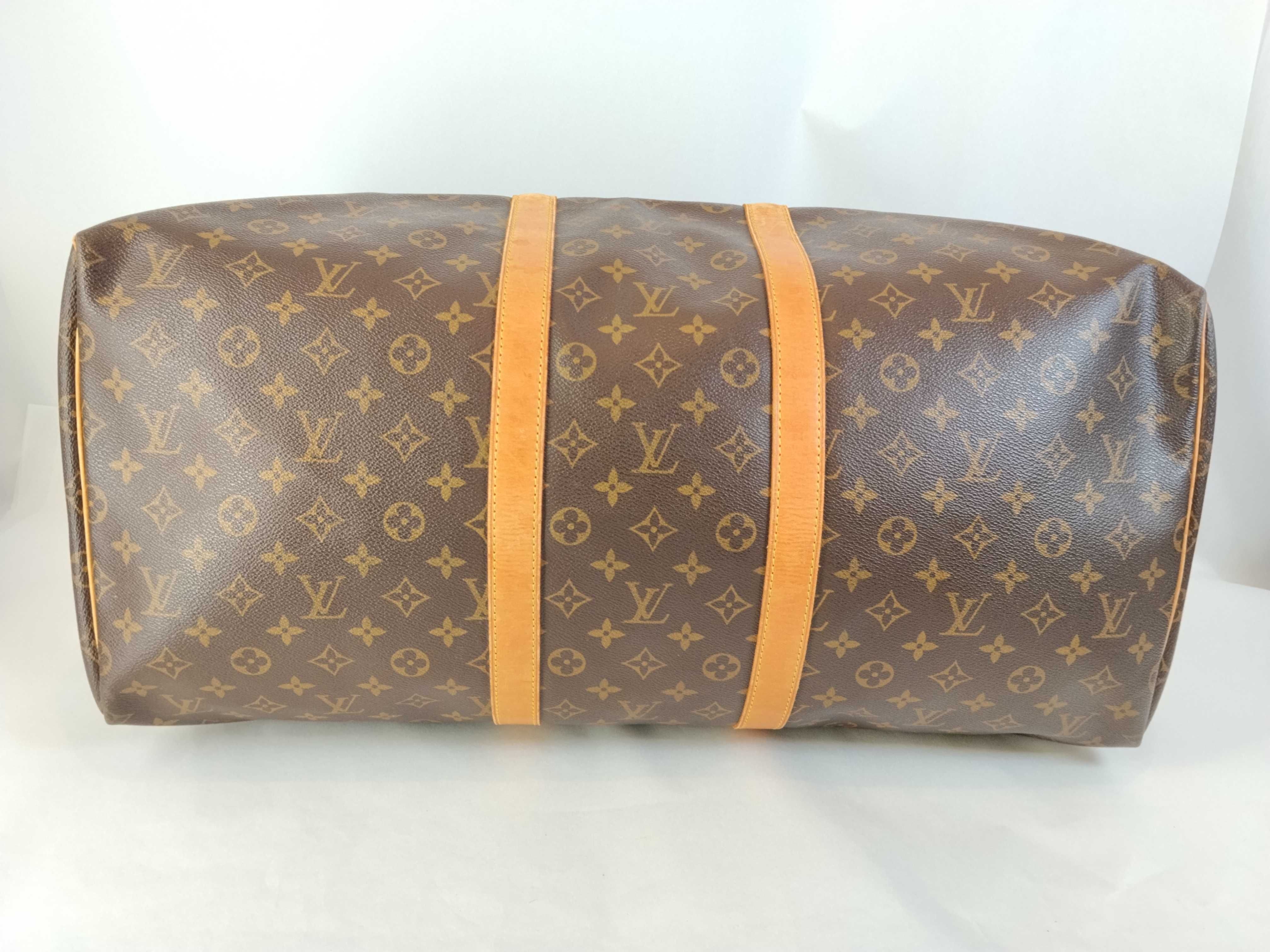 Monogram Keepall 55 M41424 FL1919 Brown Boston Bag — view 8