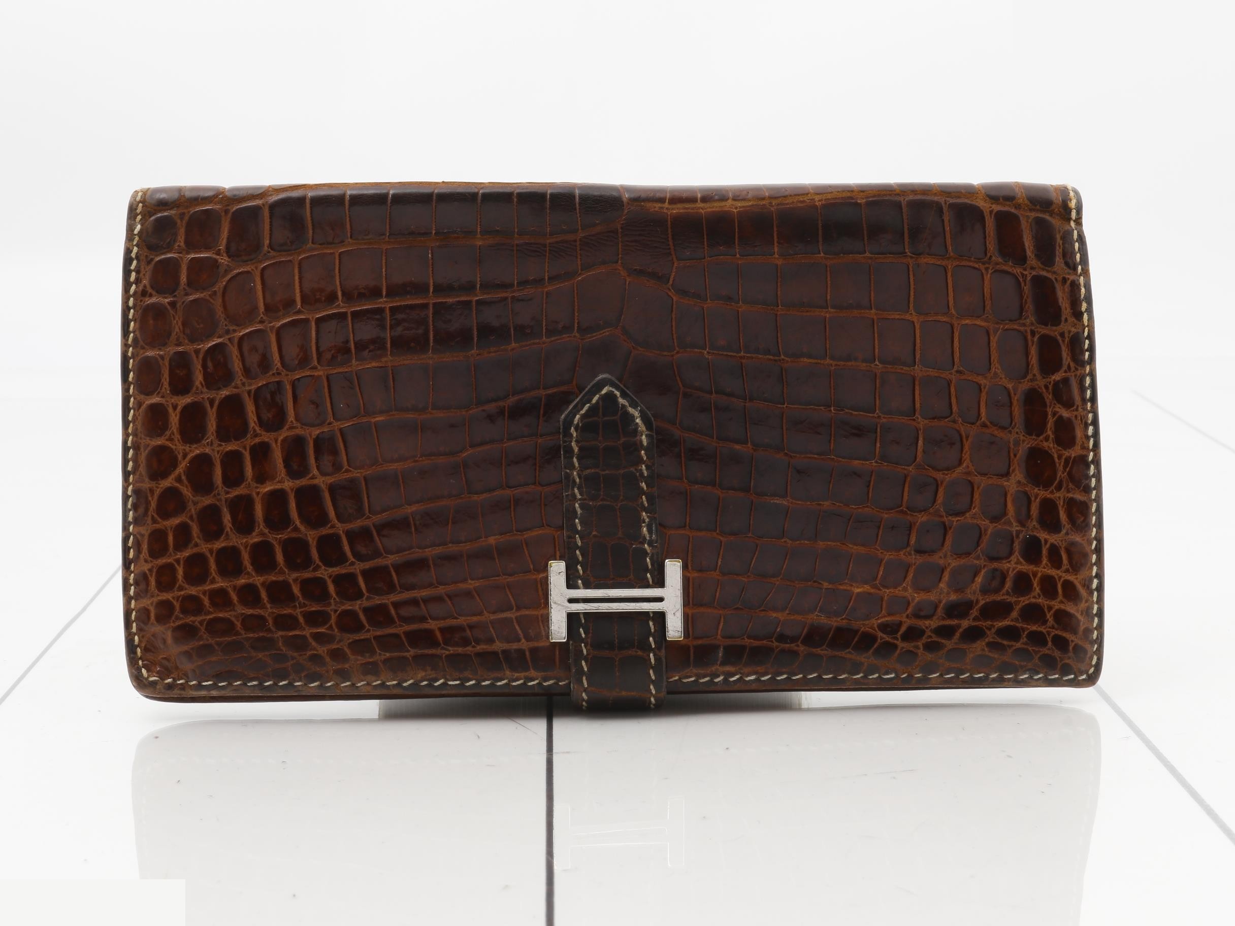 Bearn H stamp HERMES wallet
