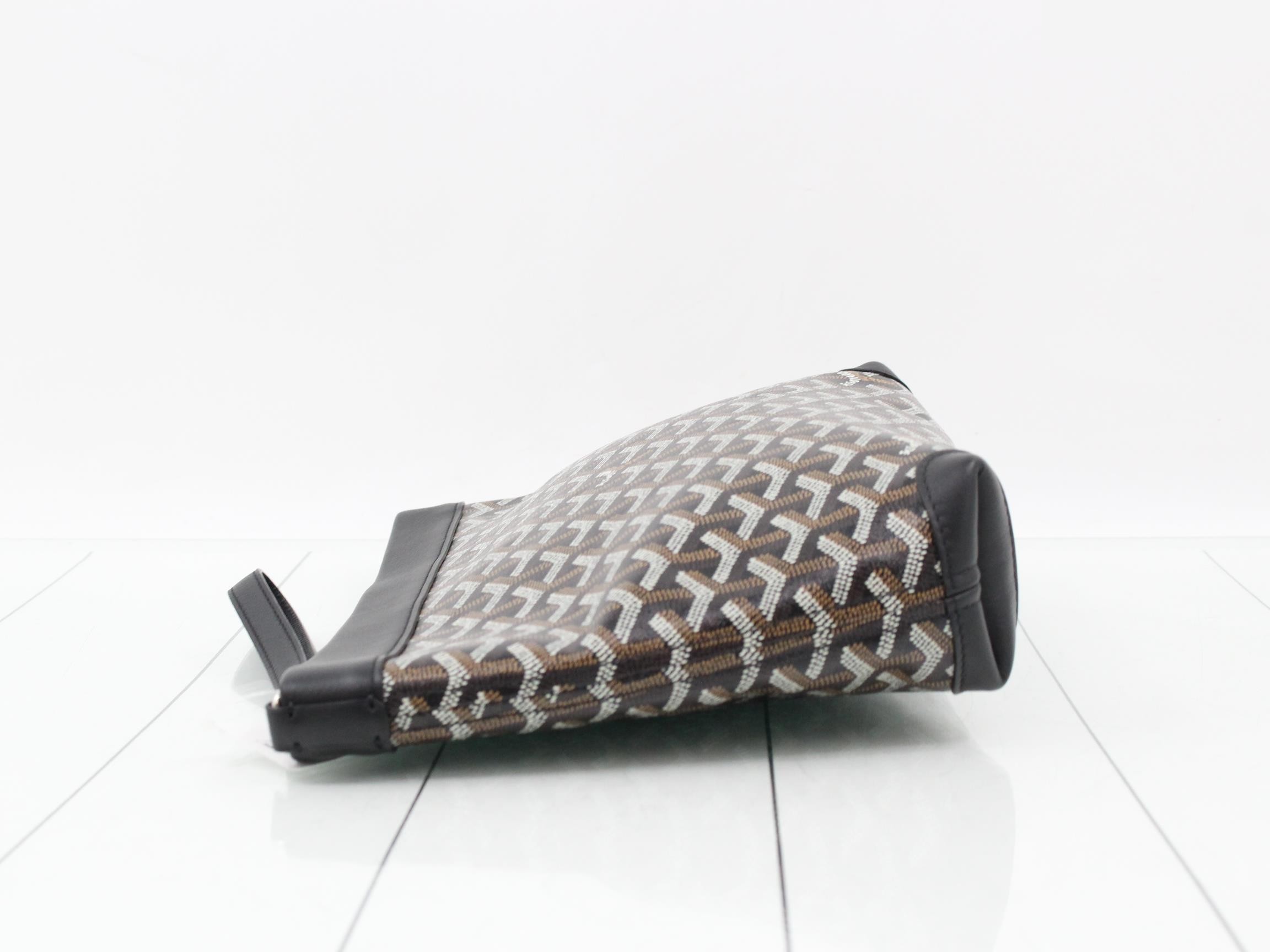 Conti Clutch Bag, PVC/Leather, Black — view 4