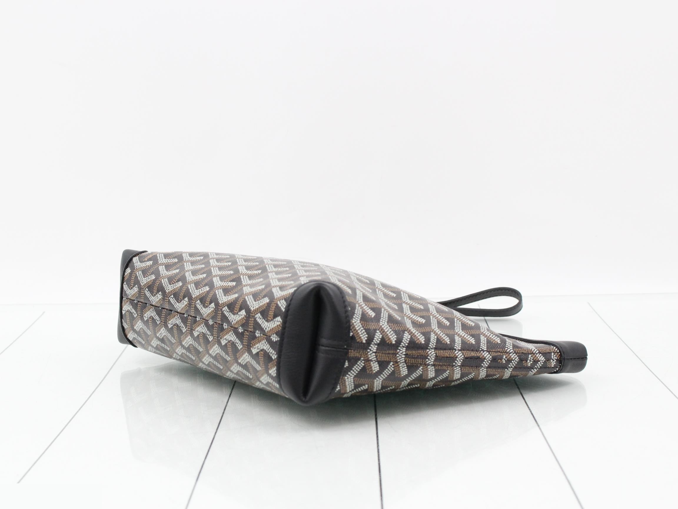 Conti Clutch Bag, PVC/Leather, Black — view 6