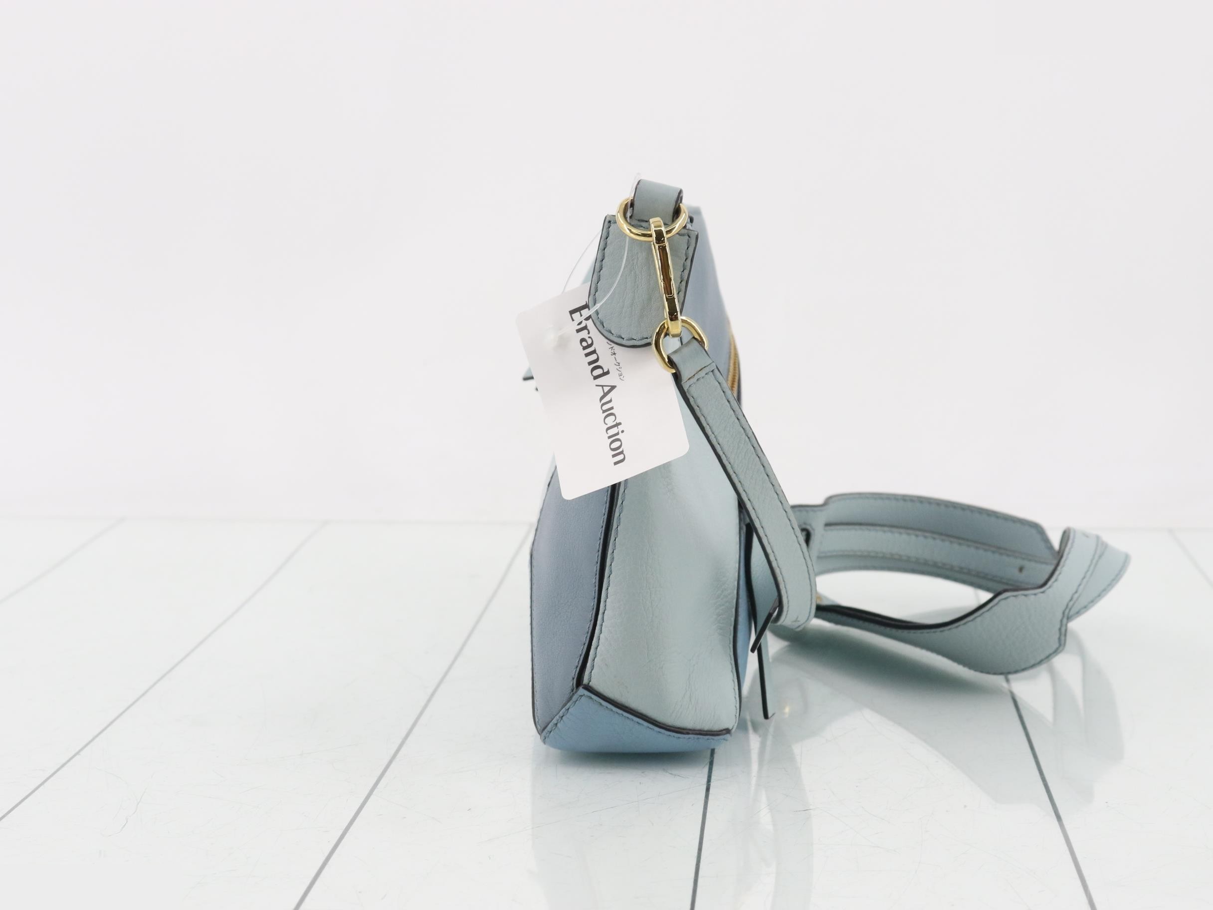 Puzzle Bag, Calfskin, Blue — view 3
