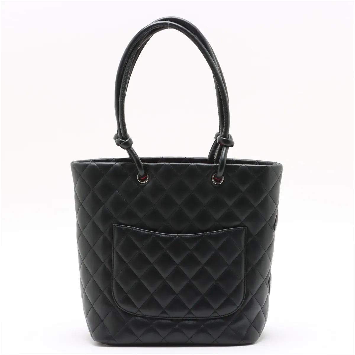 Cambon Line Lambskin Tote Bag Black Silver Hardware 10078425 No. 10 — view 2