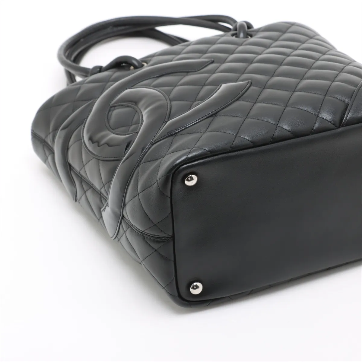 Cambon Line Lambskin Tote Bag Black Silver Hardware 10078425 No. 10 — view 4