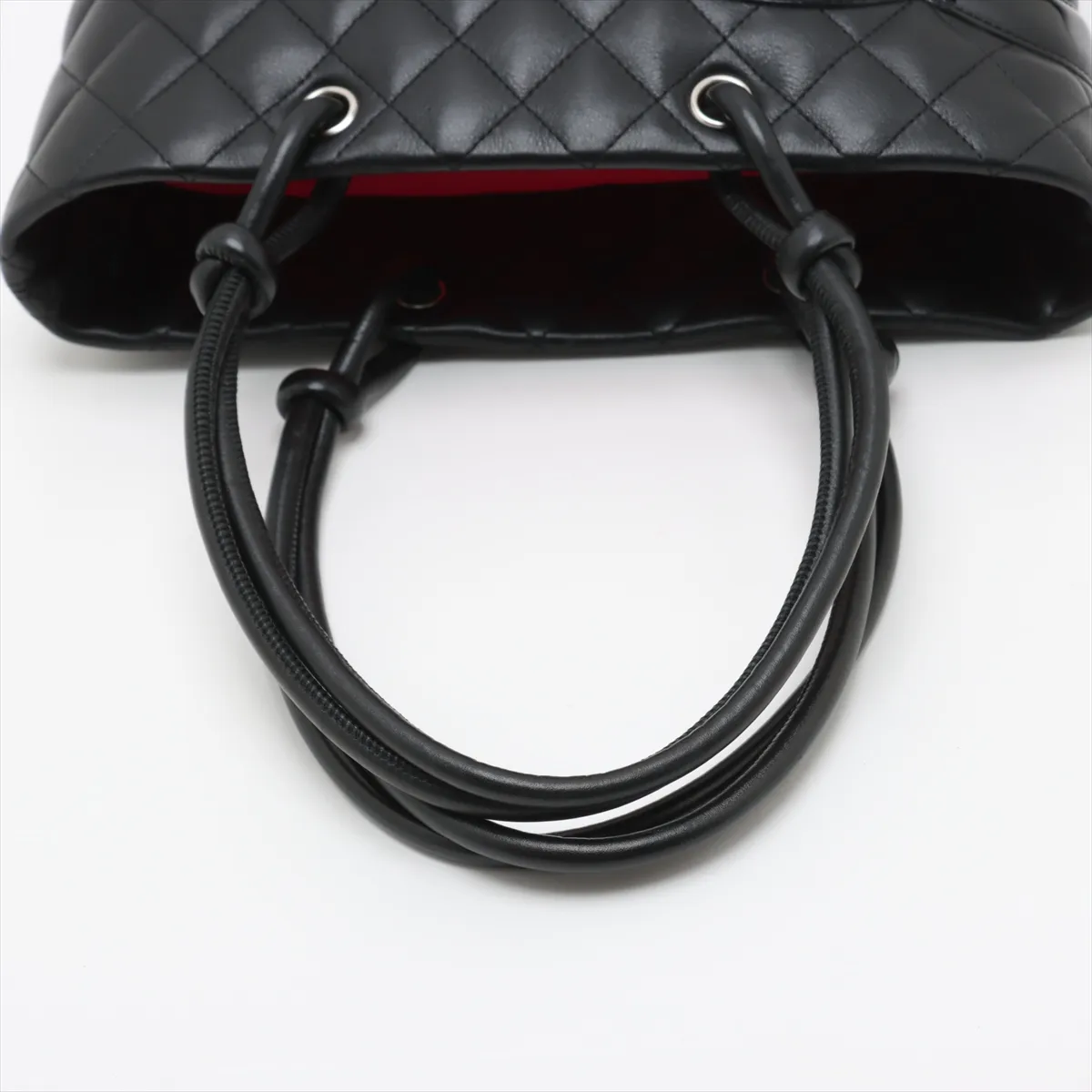 Cambon Line Lambskin Tote Bag Black Silver Hardware 10078425 No. 10 — view 5