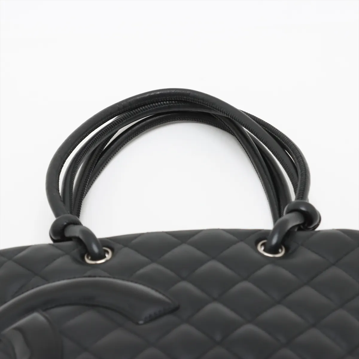 Cambon Line Lambskin Tote Bag Black Silver Hardware 10078425 No. 10 — view 6