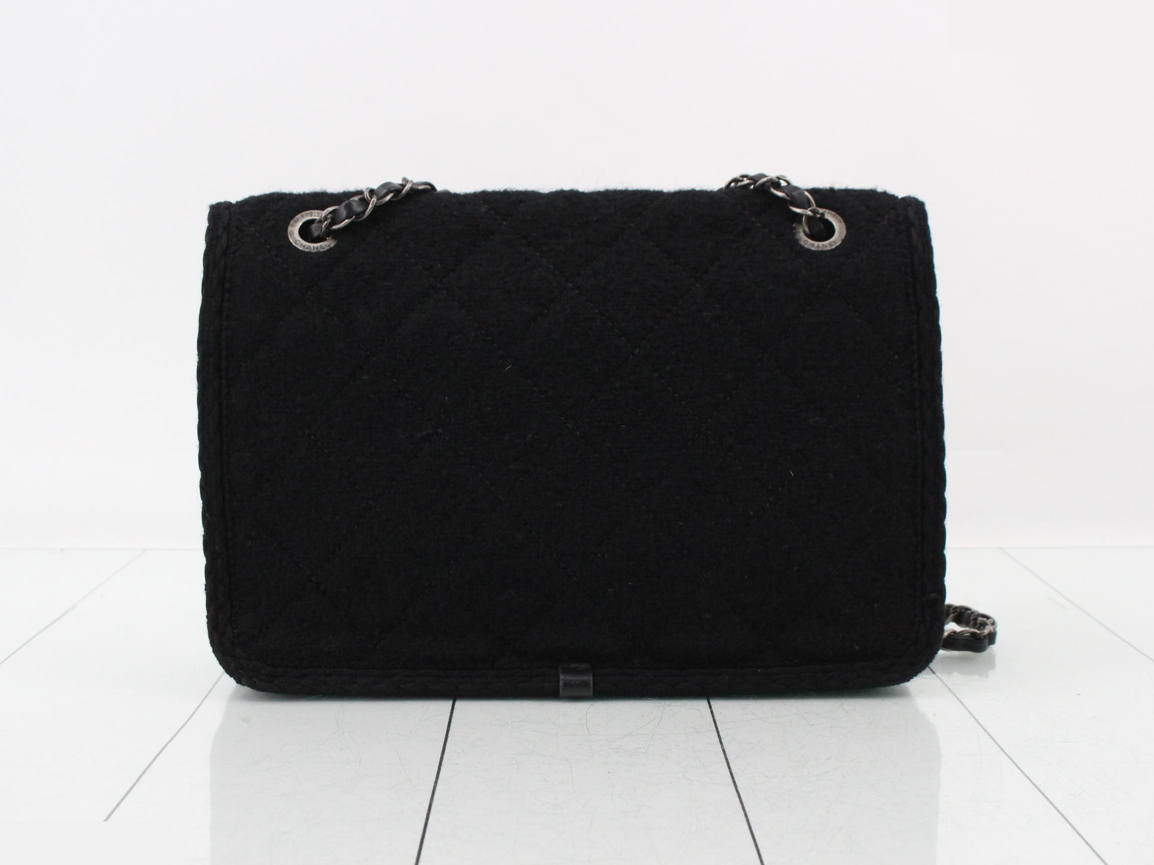 Wool Turnlock Chain Shoulder Bag — view 2