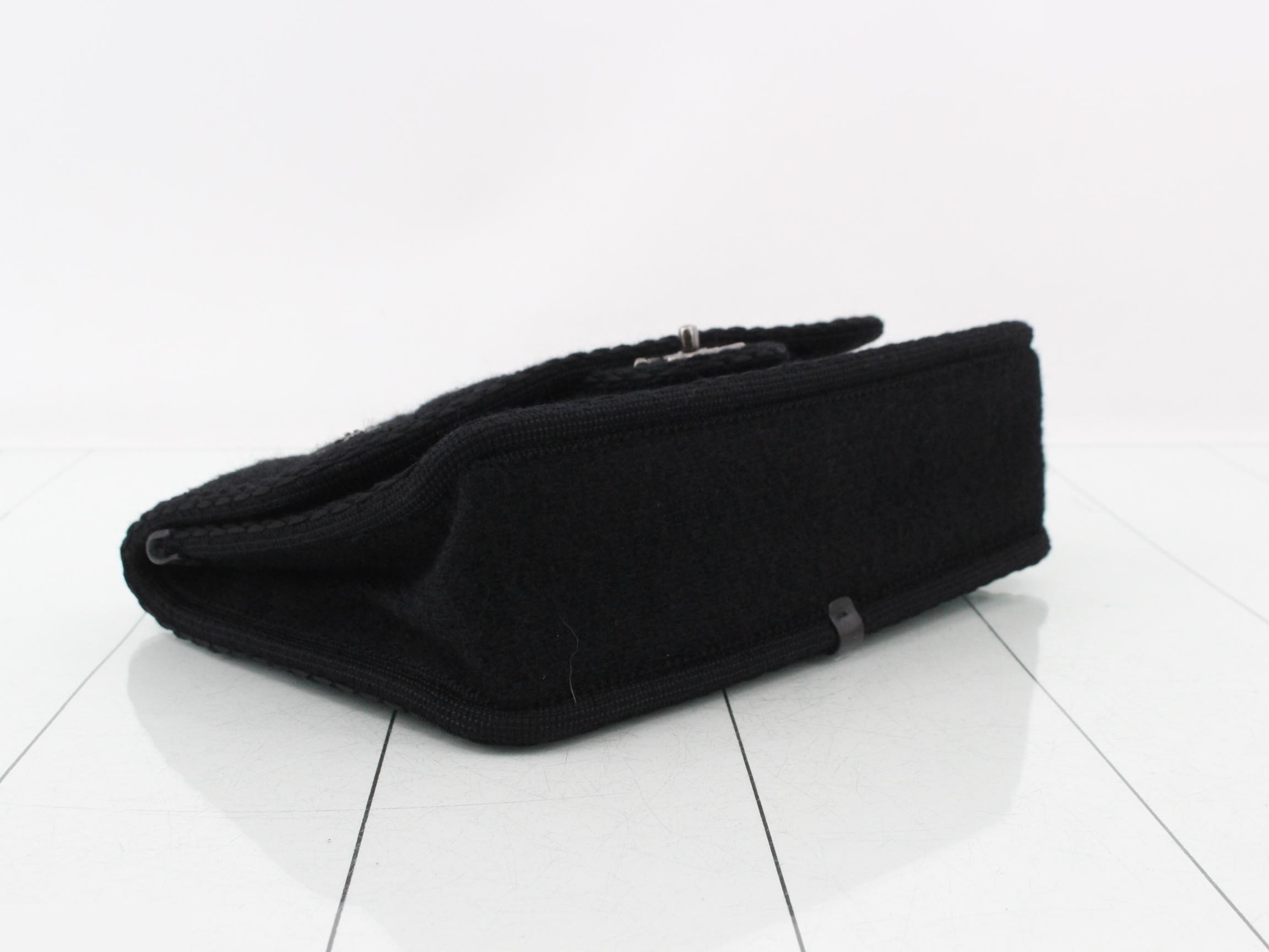 Wool Turnlock Chain Shoulder Bag — view 5