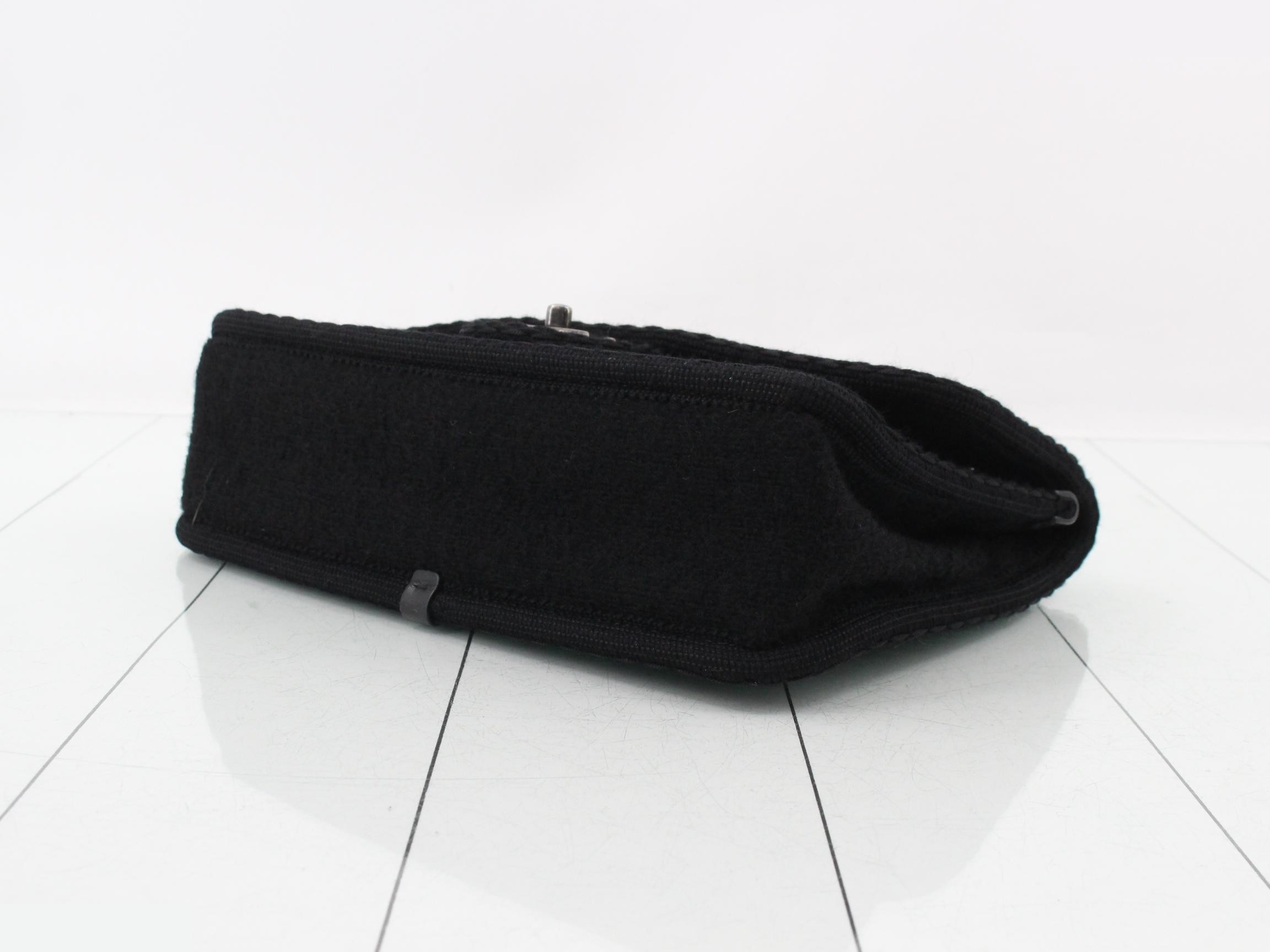 Wool Turnlock Chain Shoulder Bag — view 6