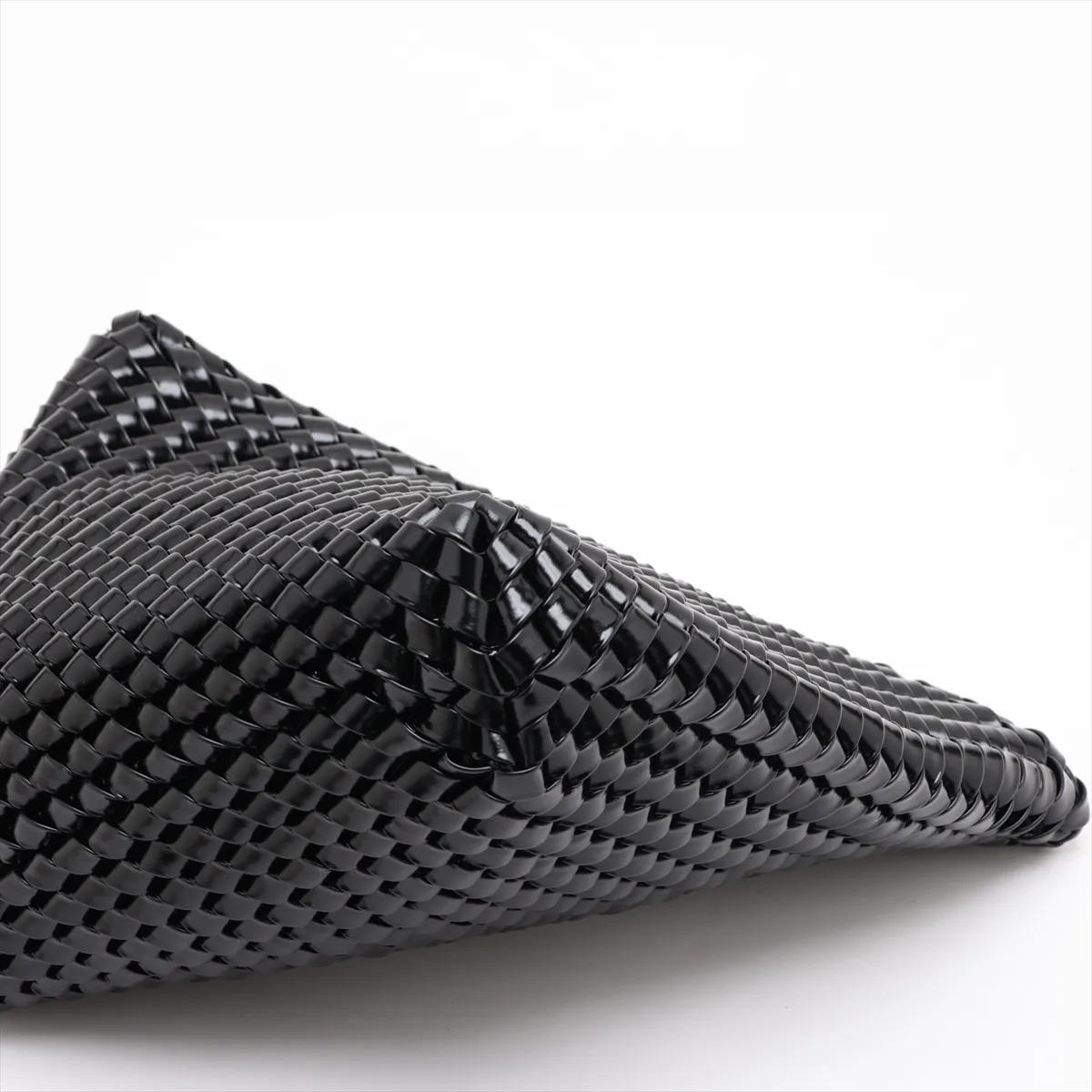 Intrecciato Leather Clutch Bag, Black — view 3