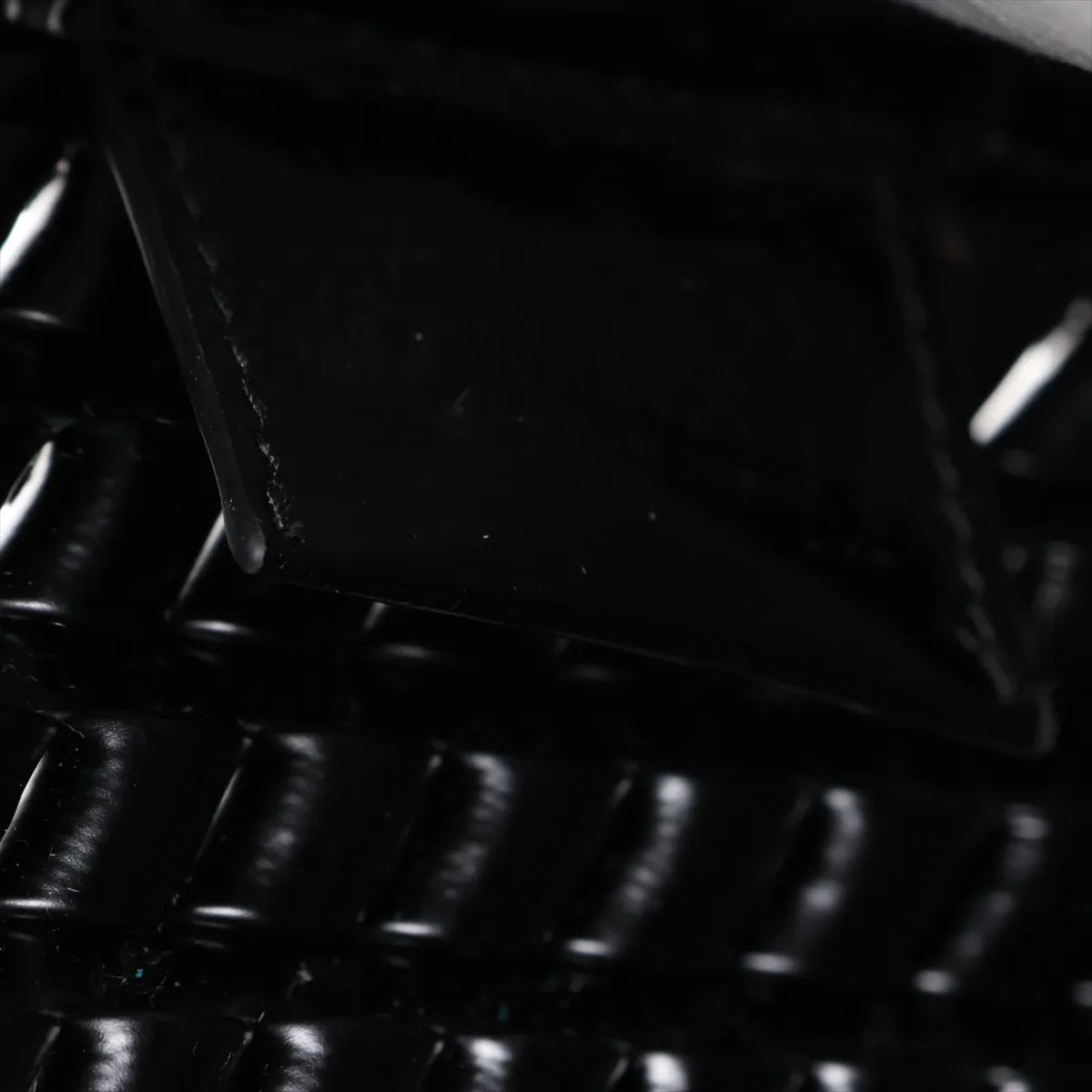 Intrecciato Leather Clutch Bag, Black — view 6