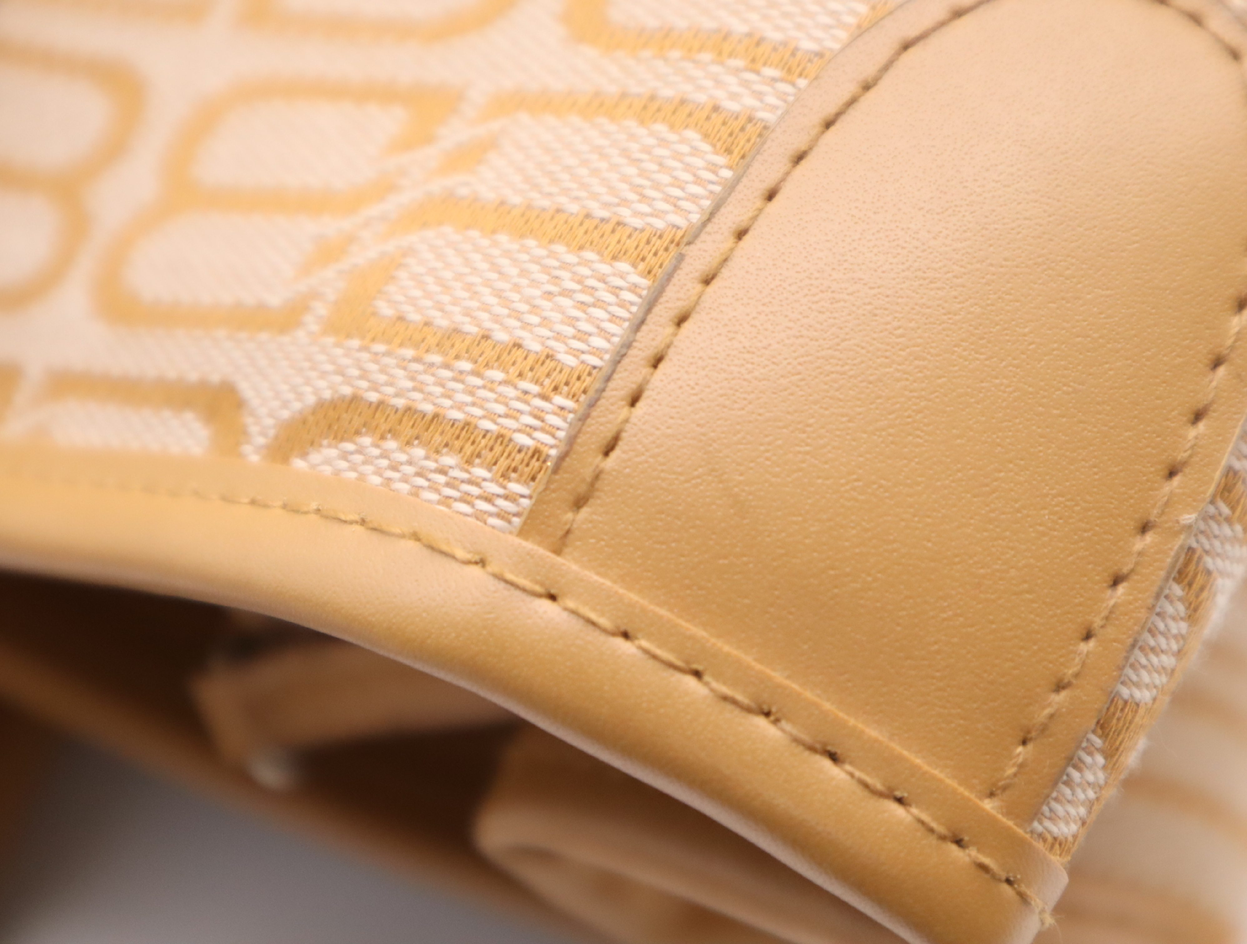 Jacquard/Leather BB Logo Monogram Tote Bag, Orange Tote Bag — view 11