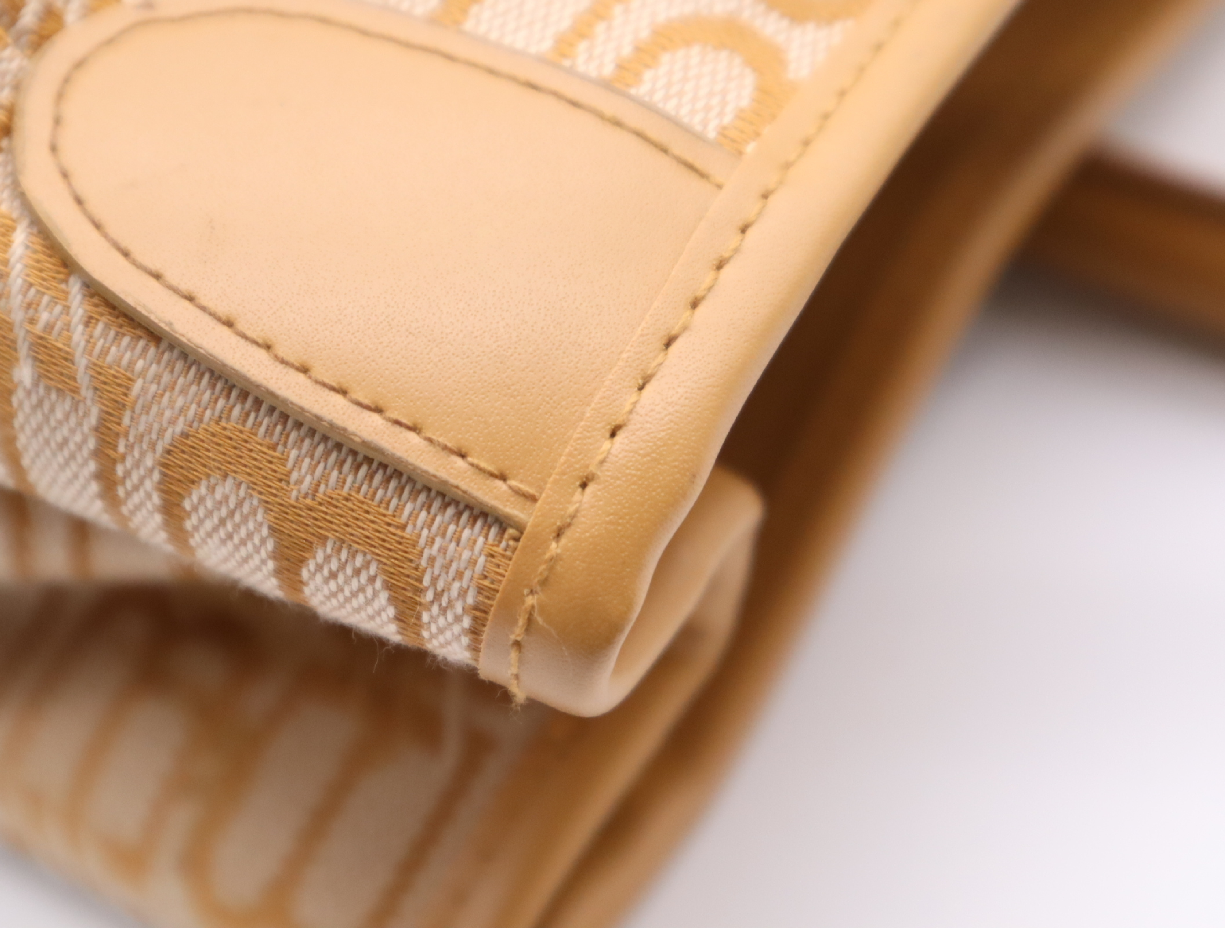 Jacquard/Leather BB Logo Monogram Tote Bag, Orange Tote Bag — view 8