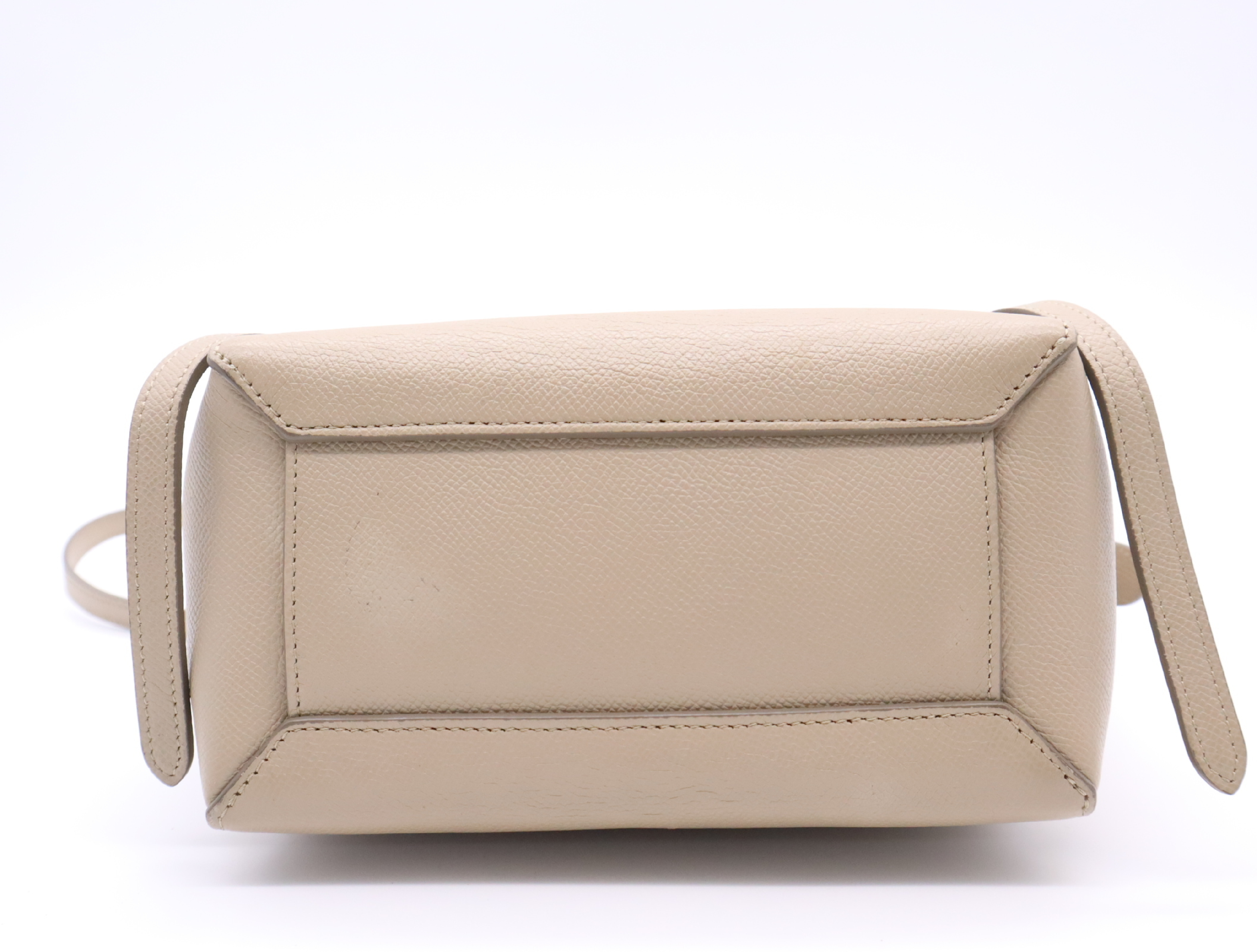 Leather Nano Belt Bag, 2-Way Handbag, Beige, with Shoulder Strap, Shoulder Bag — view 4