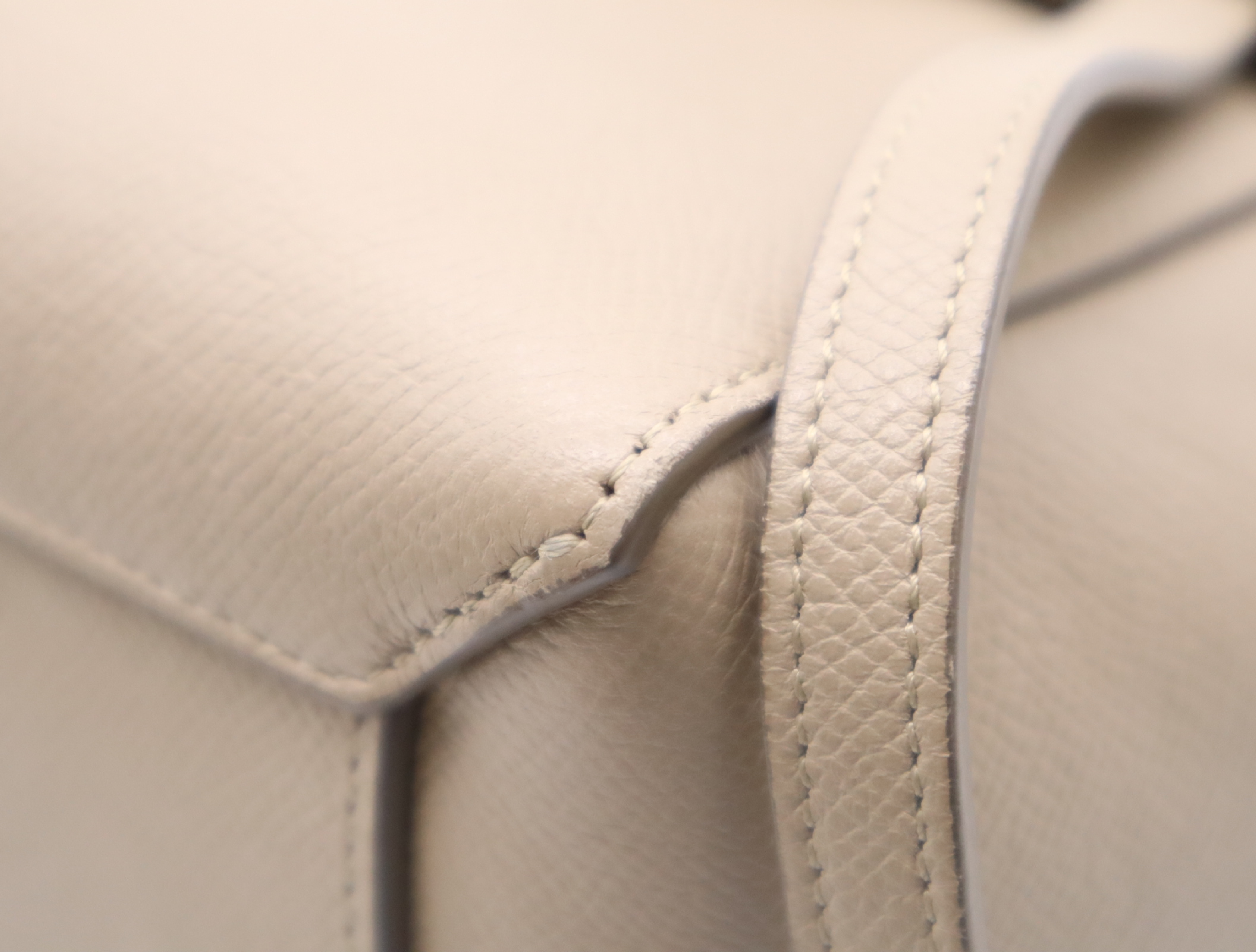 Leather Nano Belt Bag, 2-Way Handbag, Beige, with Shoulder Strap, Shoulder Bag — view 7