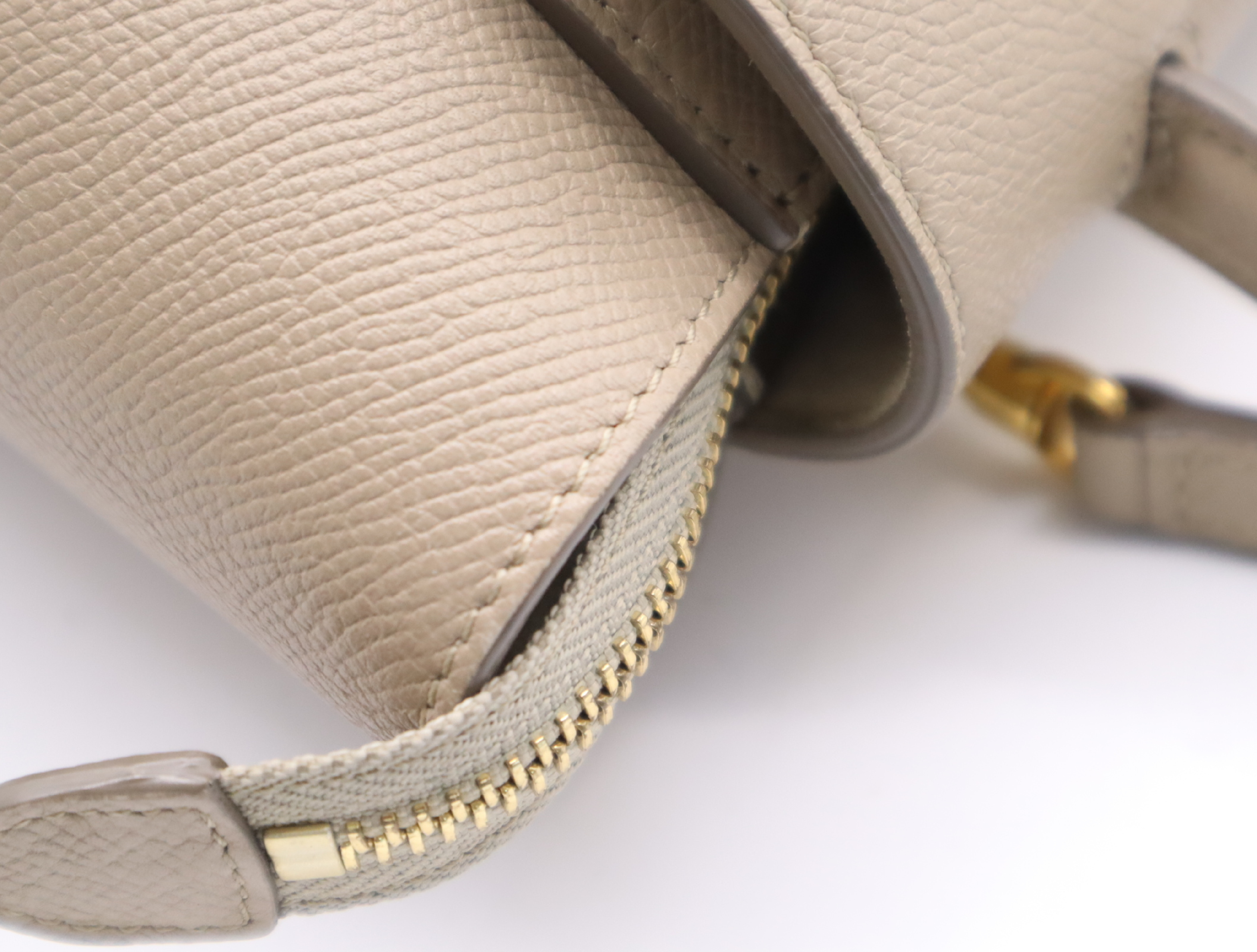 Leather Nano Belt Bag, 2-Way Handbag, Beige, with Shoulder Strap, Shoulder Bag — view 8