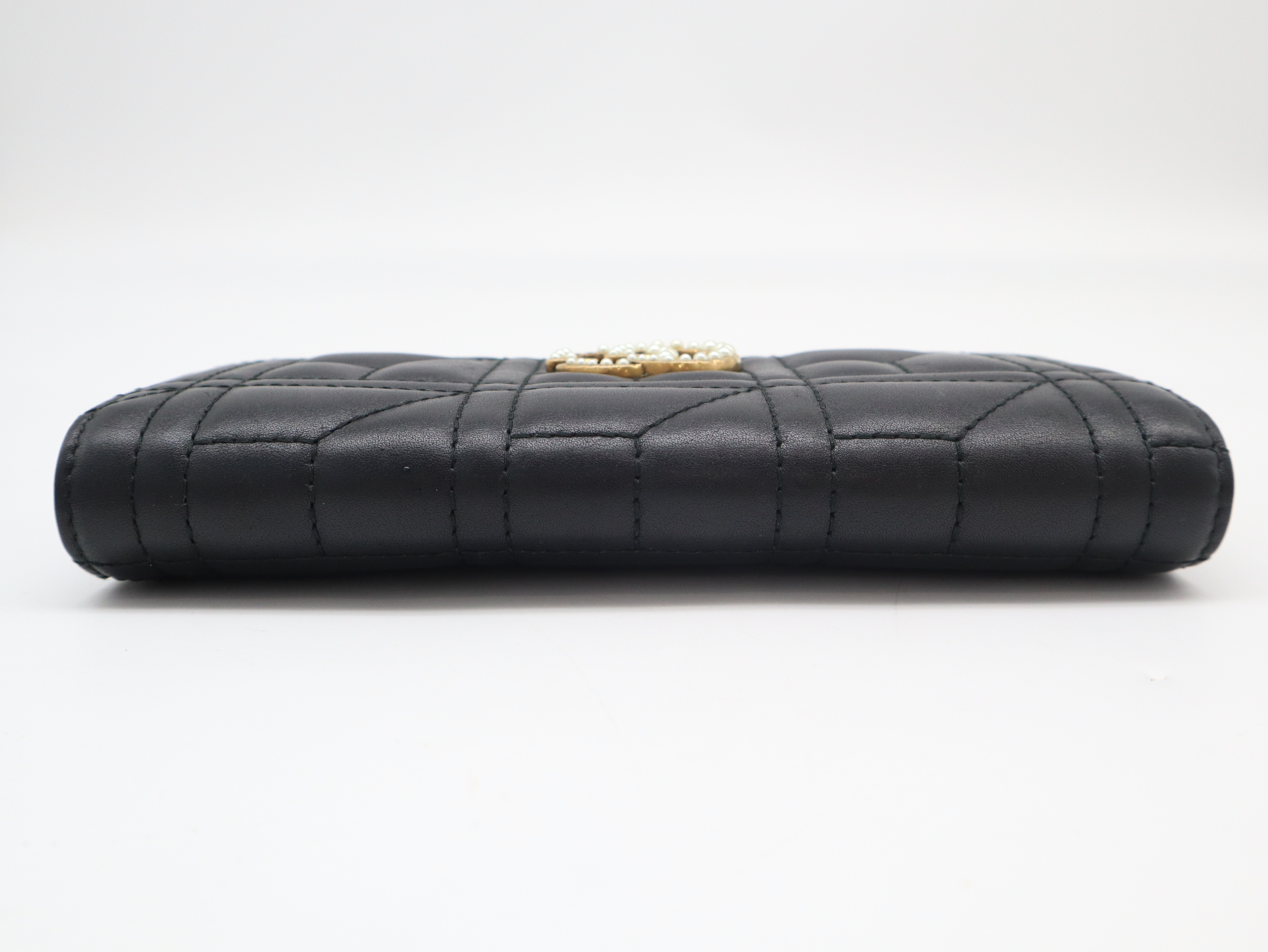 443436 GG Marmont Continental Wallet Pearl Black — view 3
