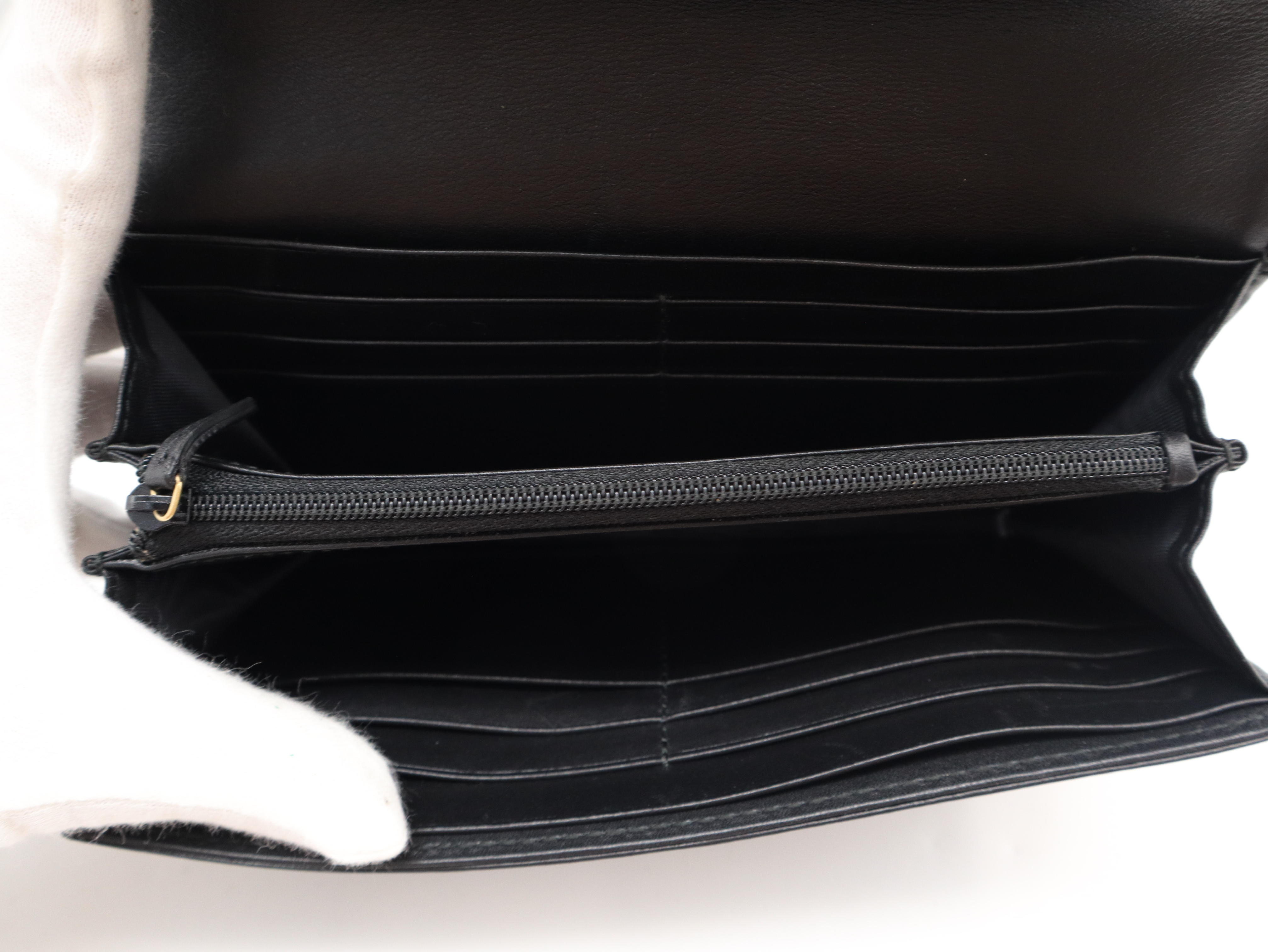 443436 GG Marmont Continental Wallet Pearl Black — view 9