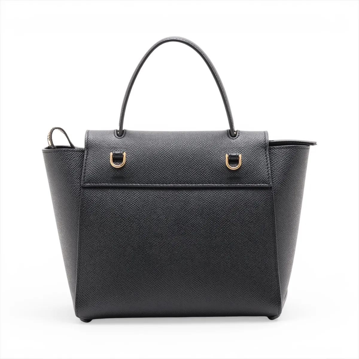 Belt Bag Nano Leather 2-Way Handbag, Black — view 2