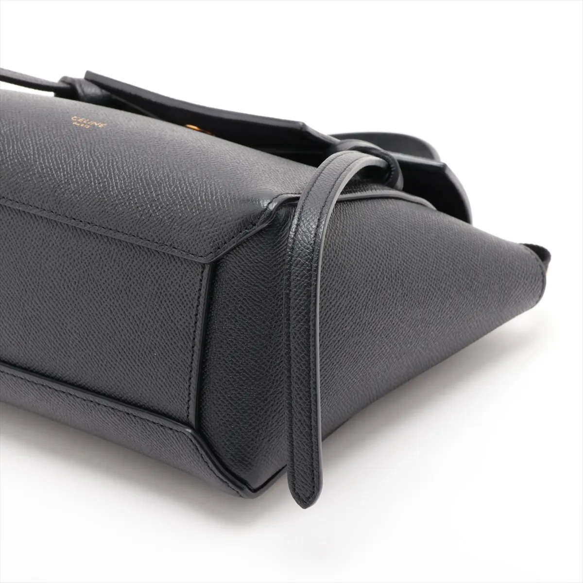 Belt Bag Nano Leather 2-Way Handbag, Black — view 3