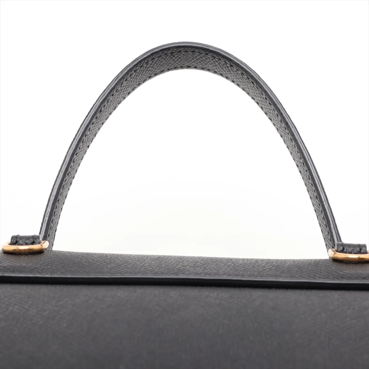 Belt Bag Nano Leather 2-Way Handbag, Black — view 6