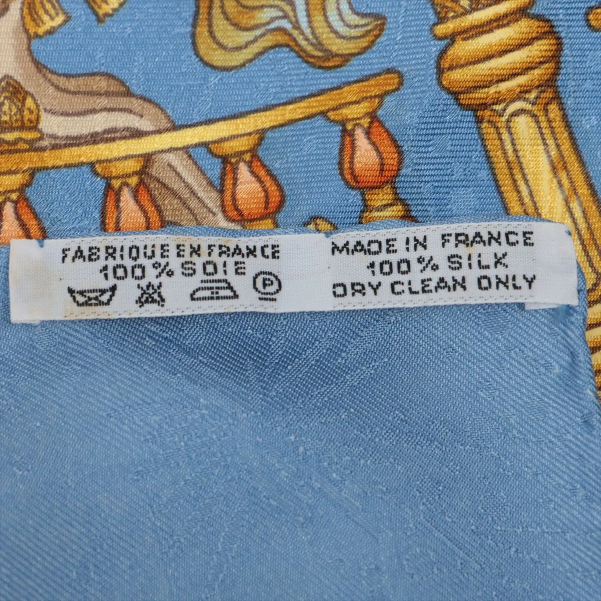 Carre 90 LUNAPARK Amusement Park Scarf Silk Blue — view 6