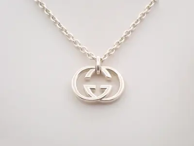 Interlocking G Chain Necklace, SV925, 24.5g