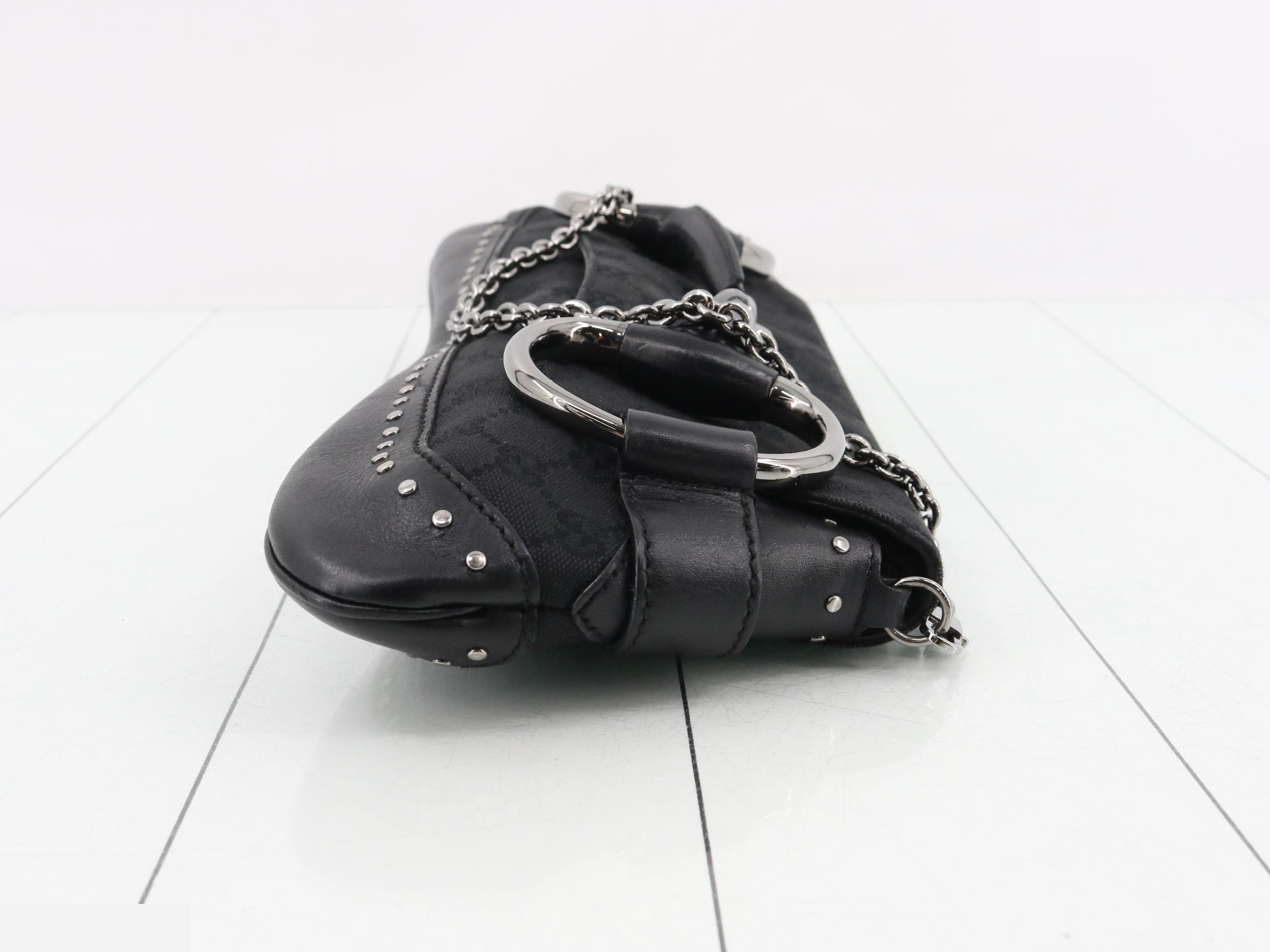 GG Canvas Horsebit Chain Shoulder Bag — view 3