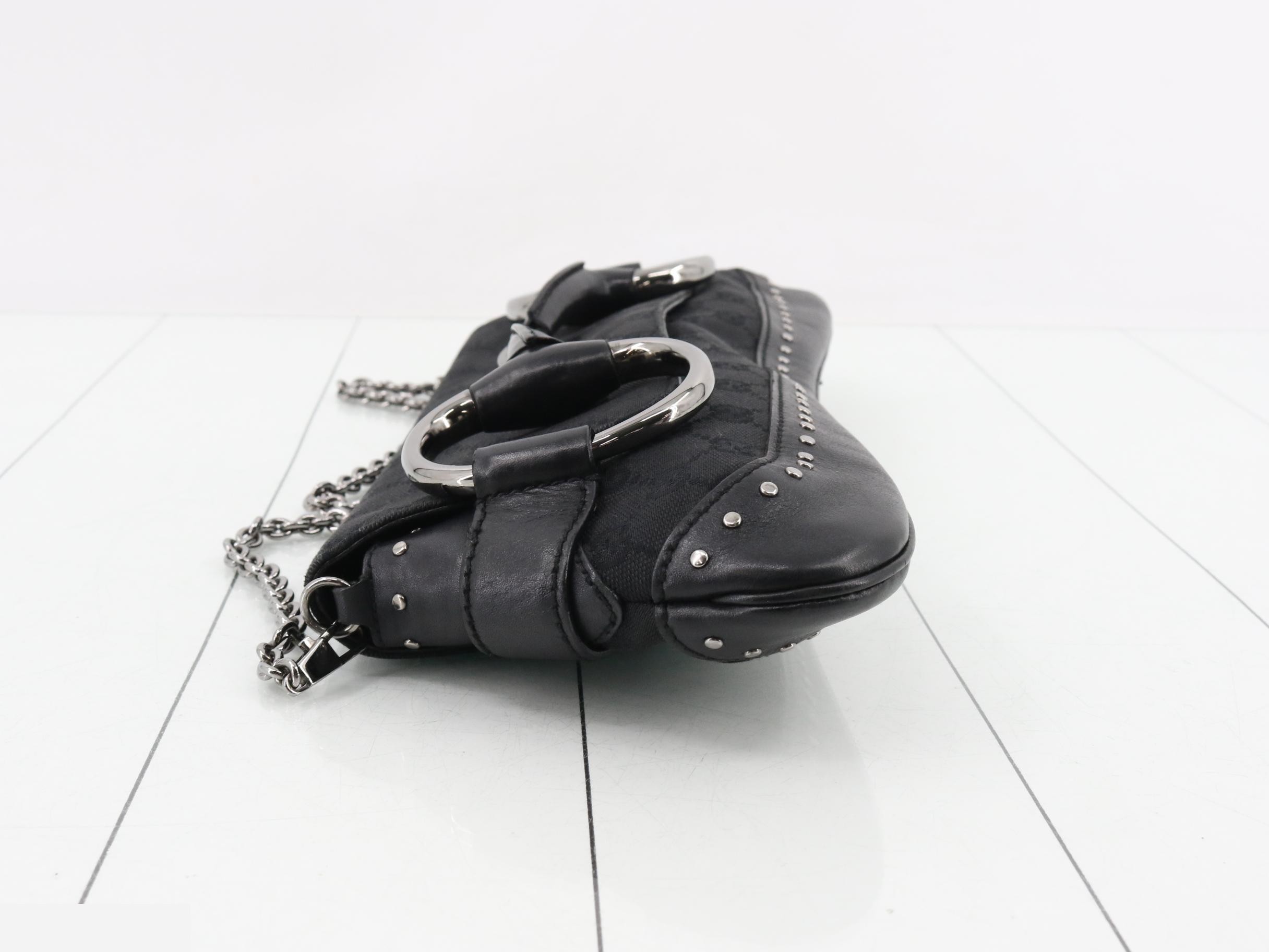 GG Canvas Horsebit Chain Shoulder Bag — view 4