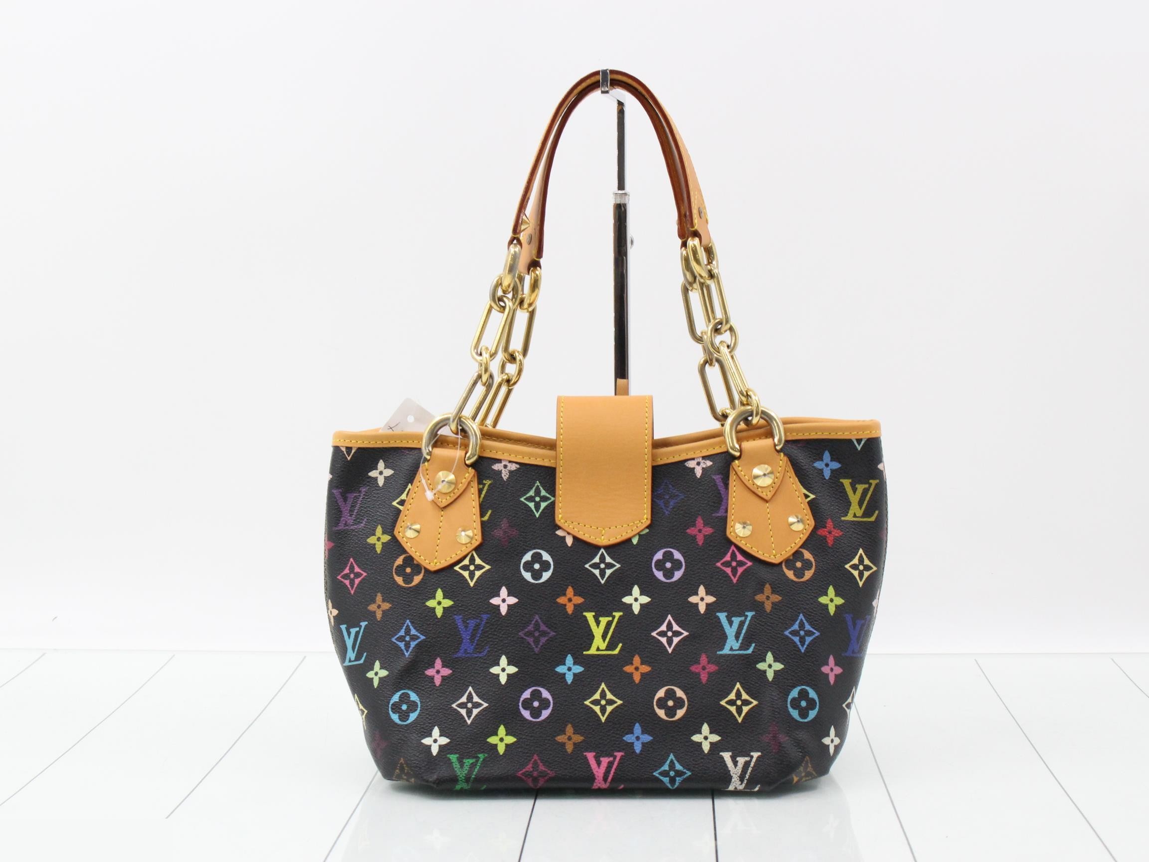 M40308 Annie MM Chain Tote Bag, Multicolor, Black — view 2