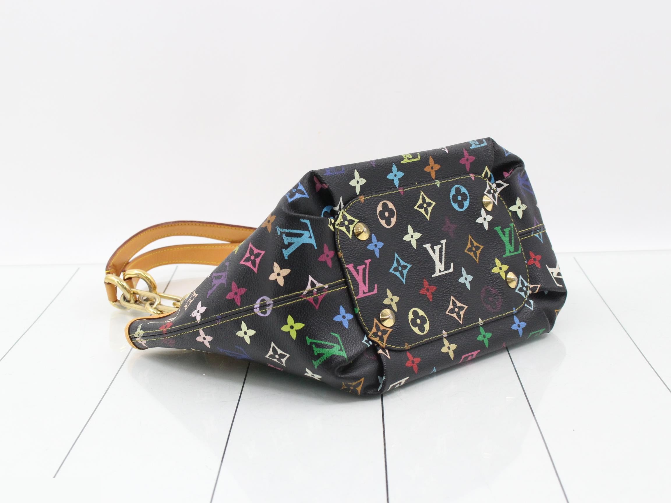 M40308 Annie MM Chain Tote Bag, Multicolor, Black — view 5