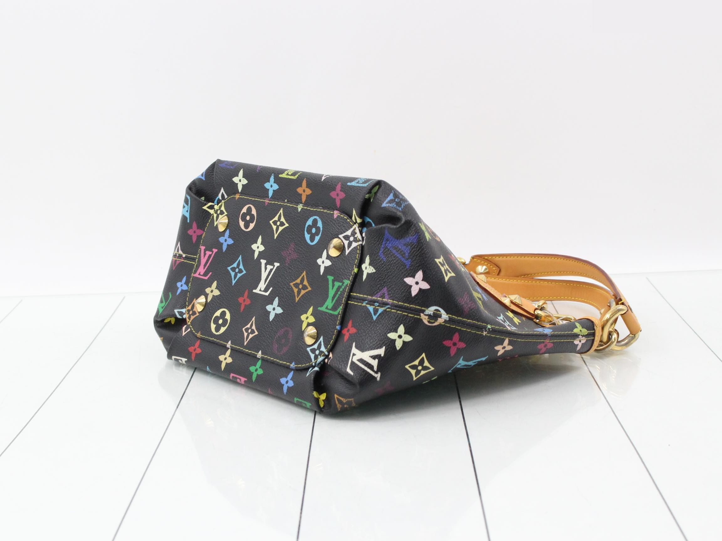 M40308 Annie MM Chain Tote Bag, Multicolor, Black — view 6