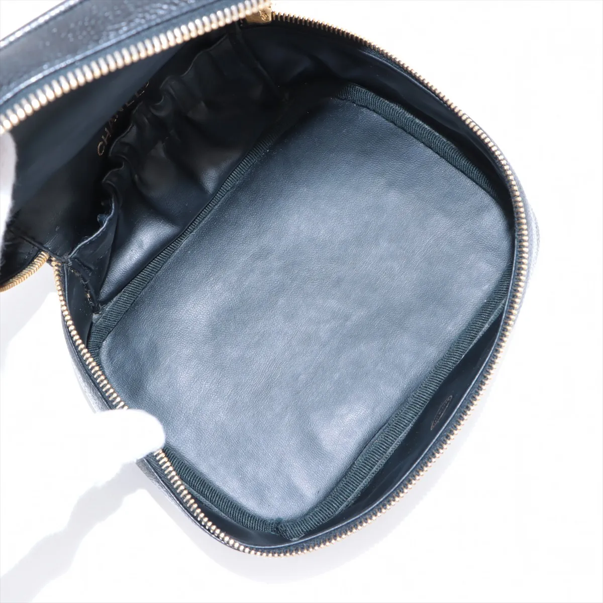 Coco Mark Caviar Skin Vanity Bag, Black with Gold Hardware, 3512151, Series 3 — view 7