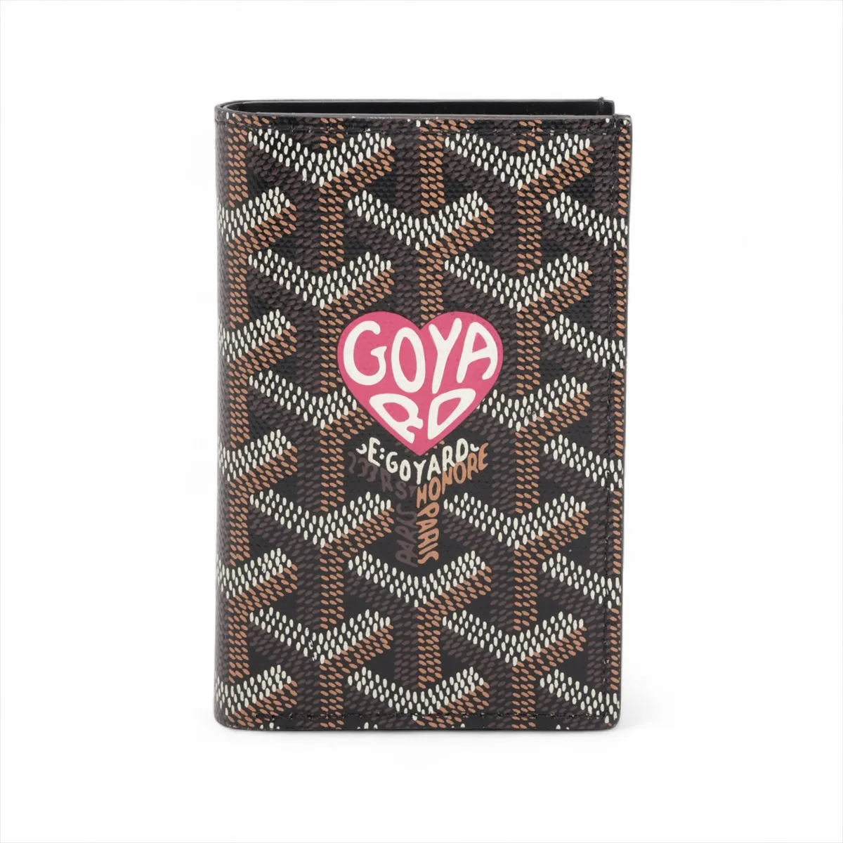 Saint Sulpice Leather Card Case Brown Heart